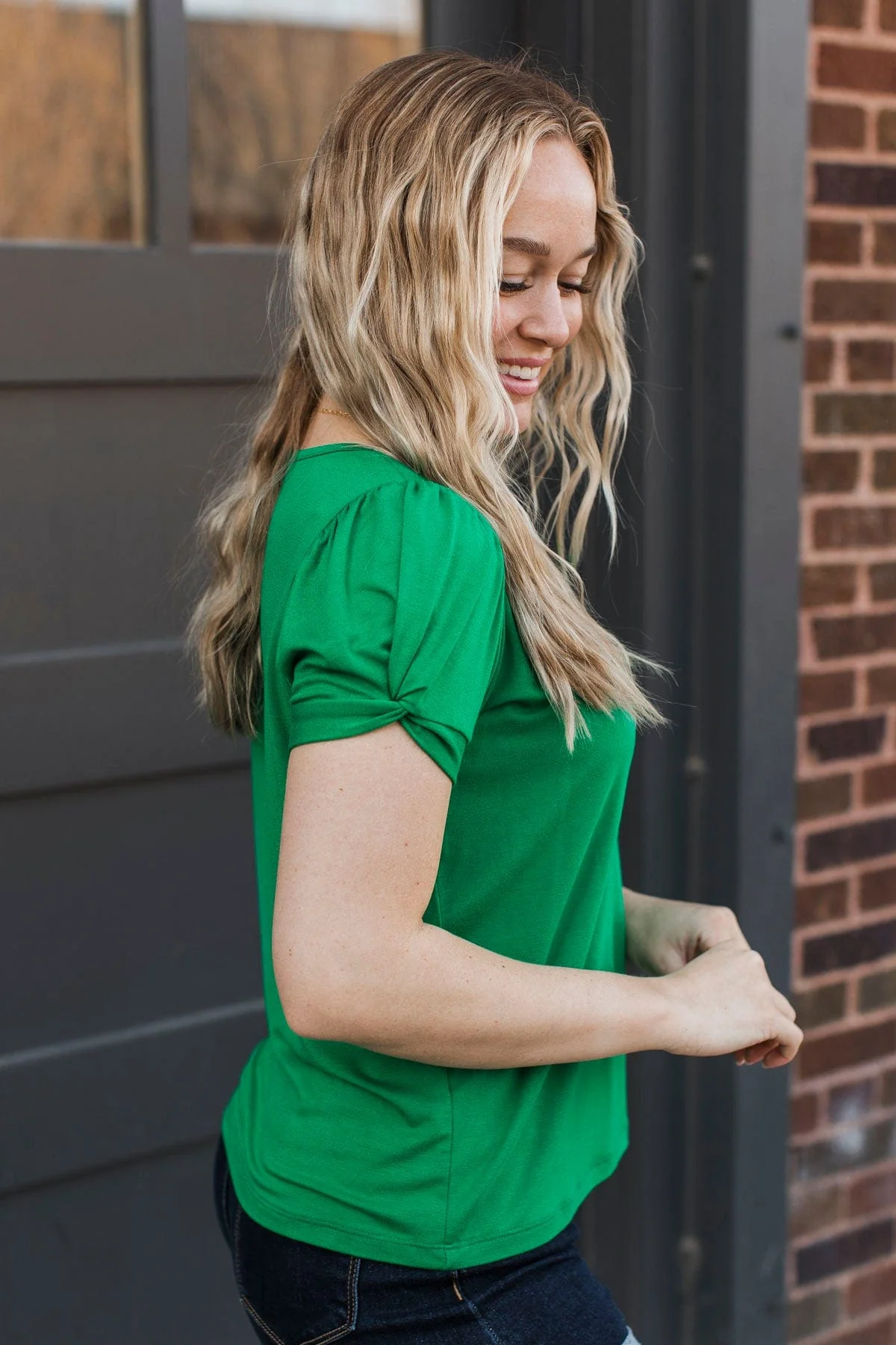 Cherished Beauty Short Sleeve Top- Kelly Green - Image 5