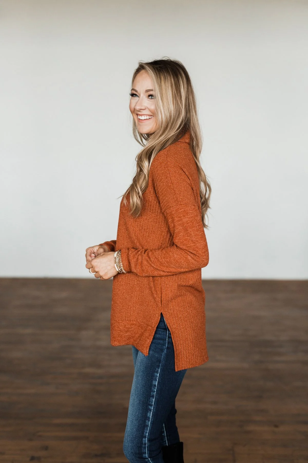 Cherishing Moments Turtle Neck Sweater- Cinnamon - Image 11