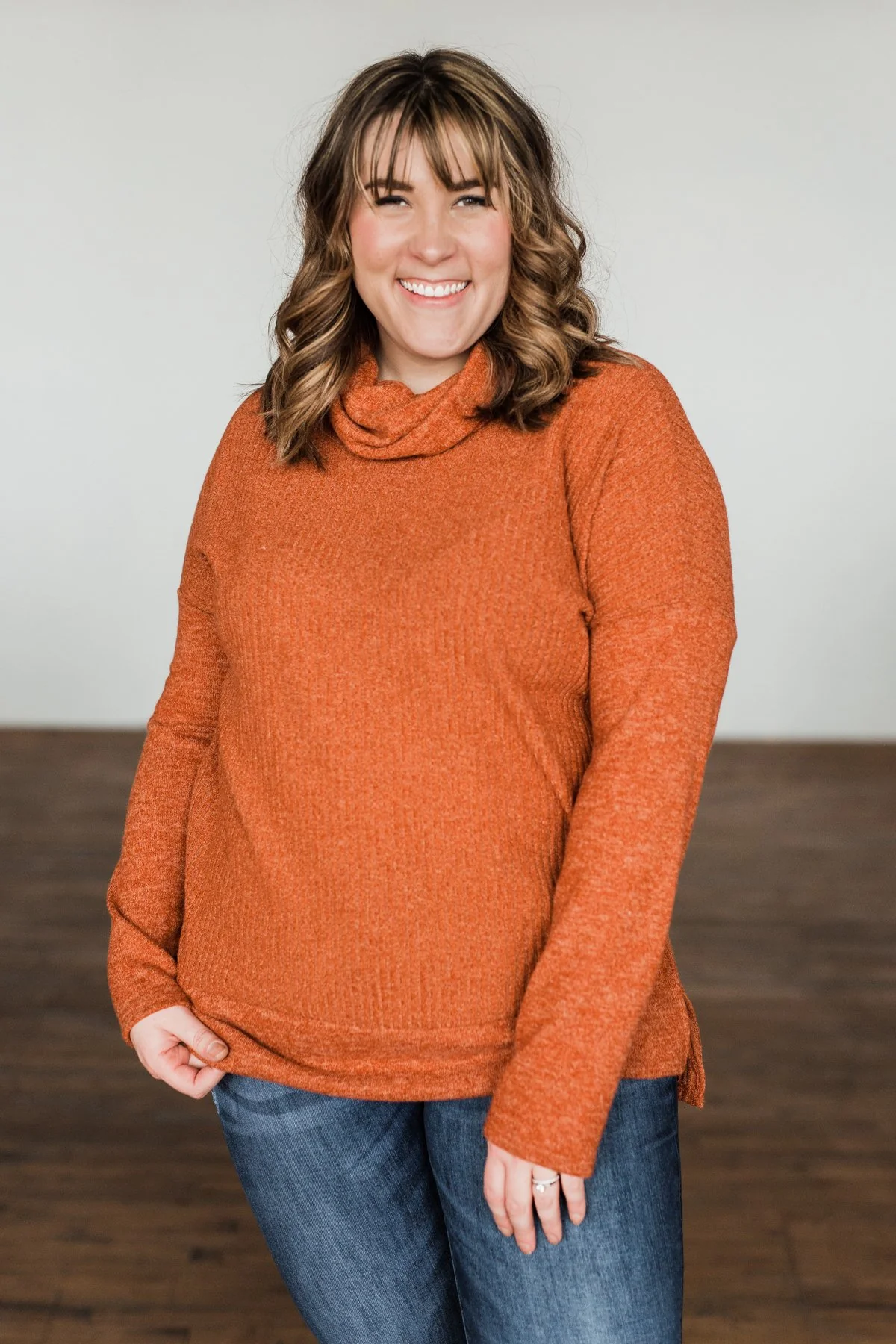 Cherishing Moments Turtle Neck Sweater- Cinnamon - Image 8