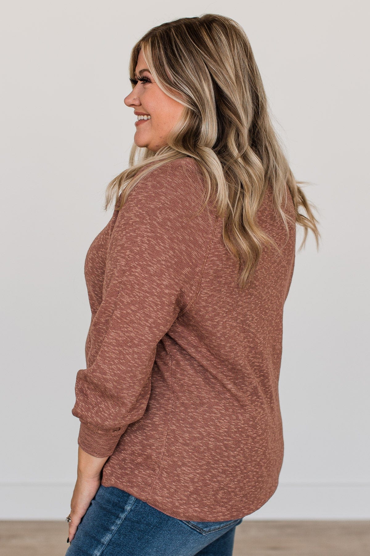 Choose Yourself Knit Sweater- Marsala - Image 5