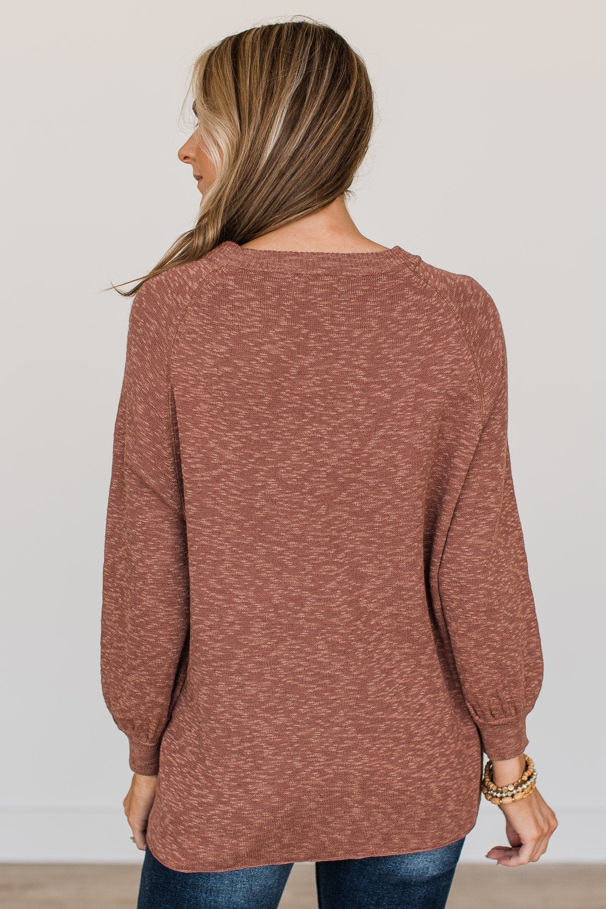 Choose Yourself Knit Sweater- Marsala - Image 7