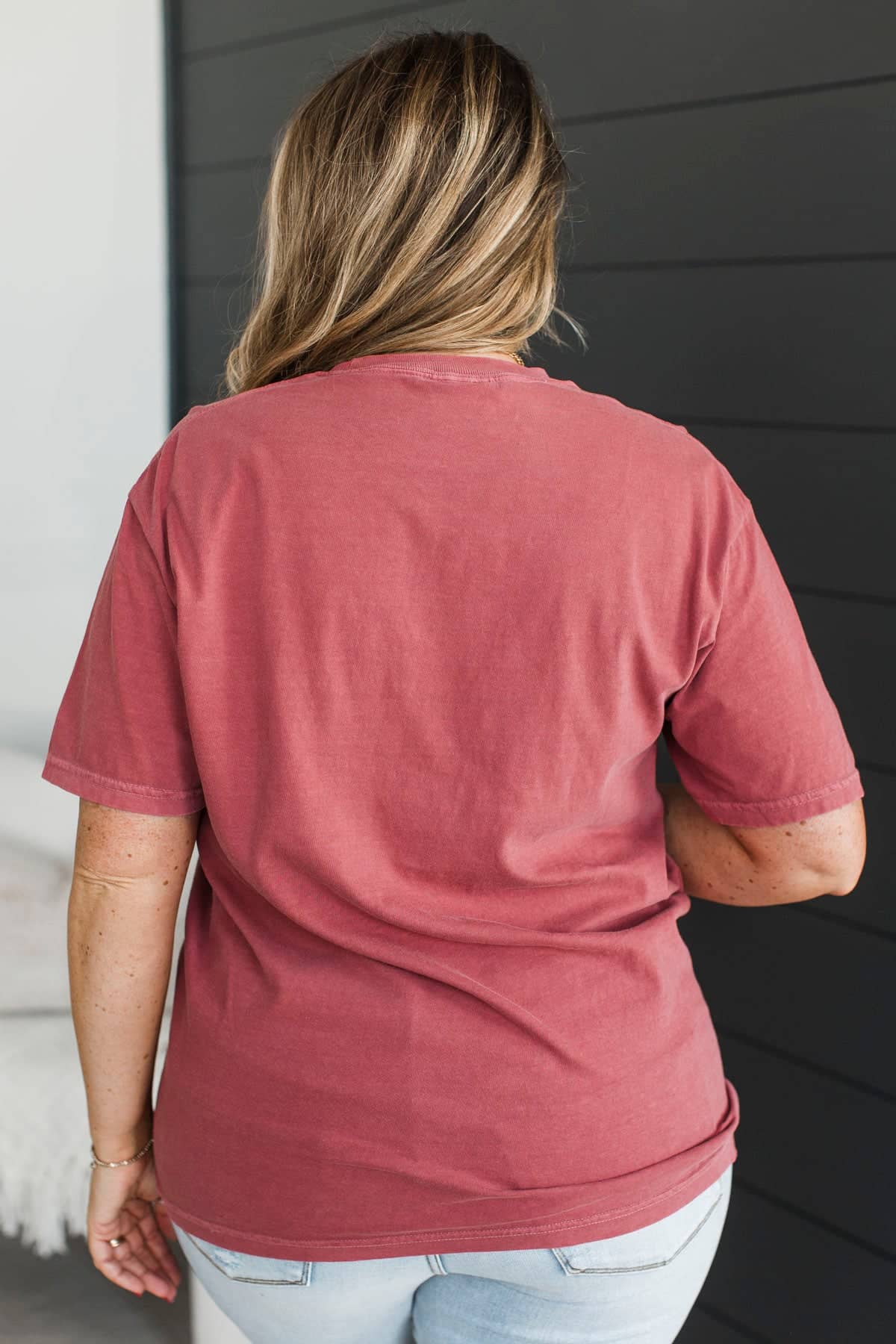 Christmas Words Graphic Tee- Red - Image 8