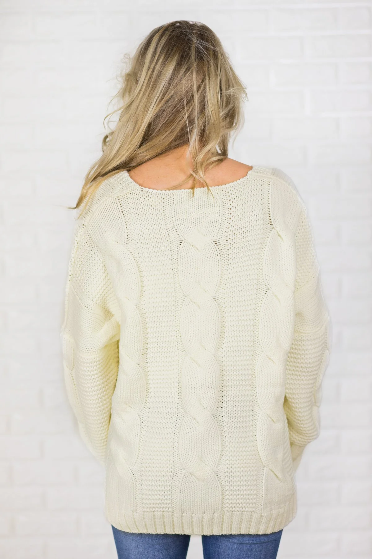 Chunky Oversized Sweater - Ivory - Image 5
