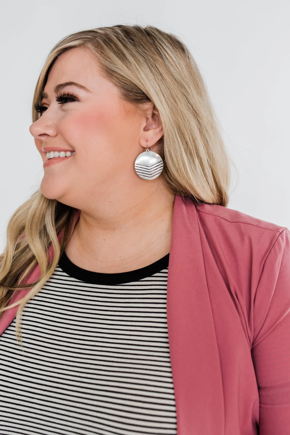 Circle Me Silver Earrings - Image 2