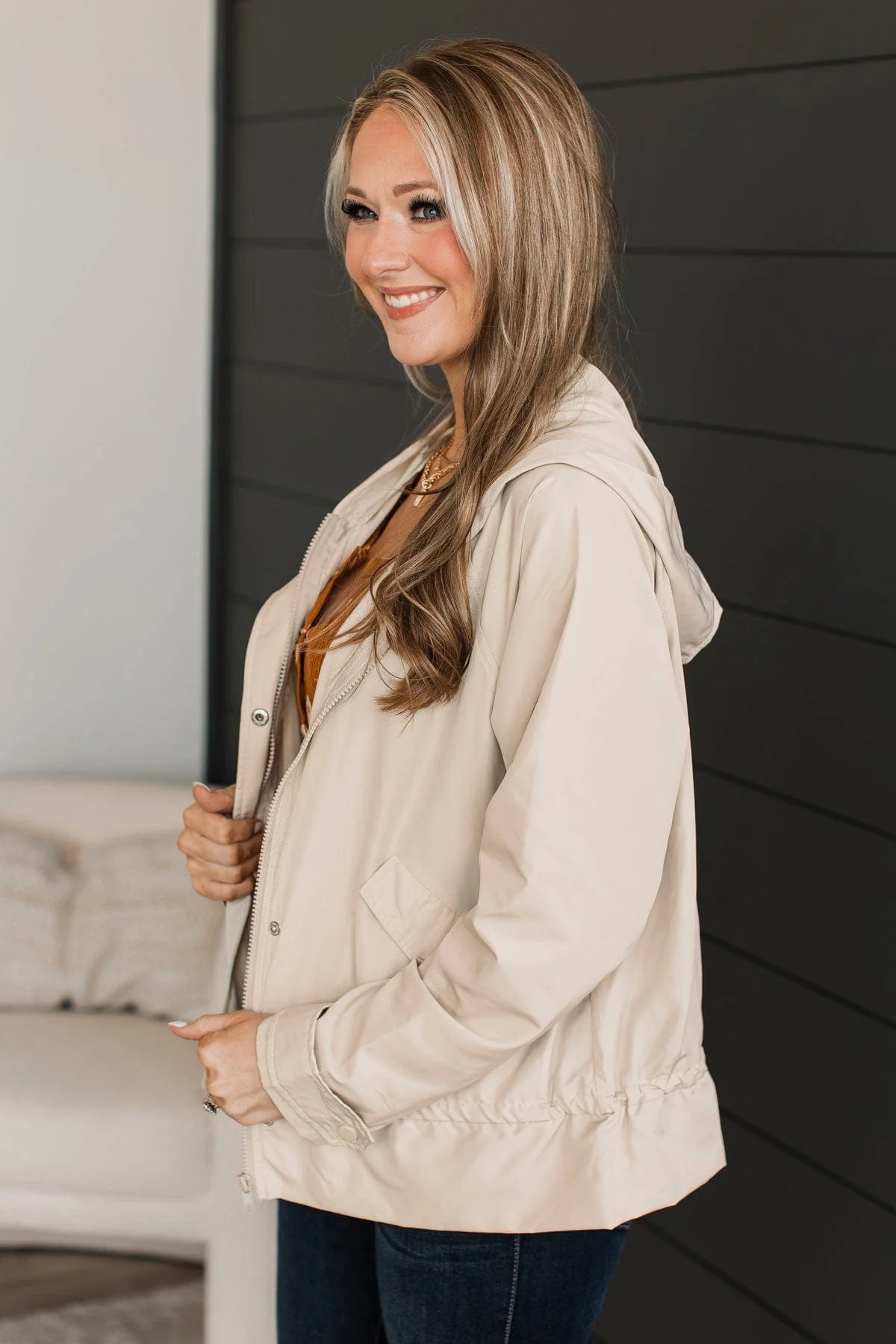 City Strolls Windbreaker Jacket- Bone - Image 6