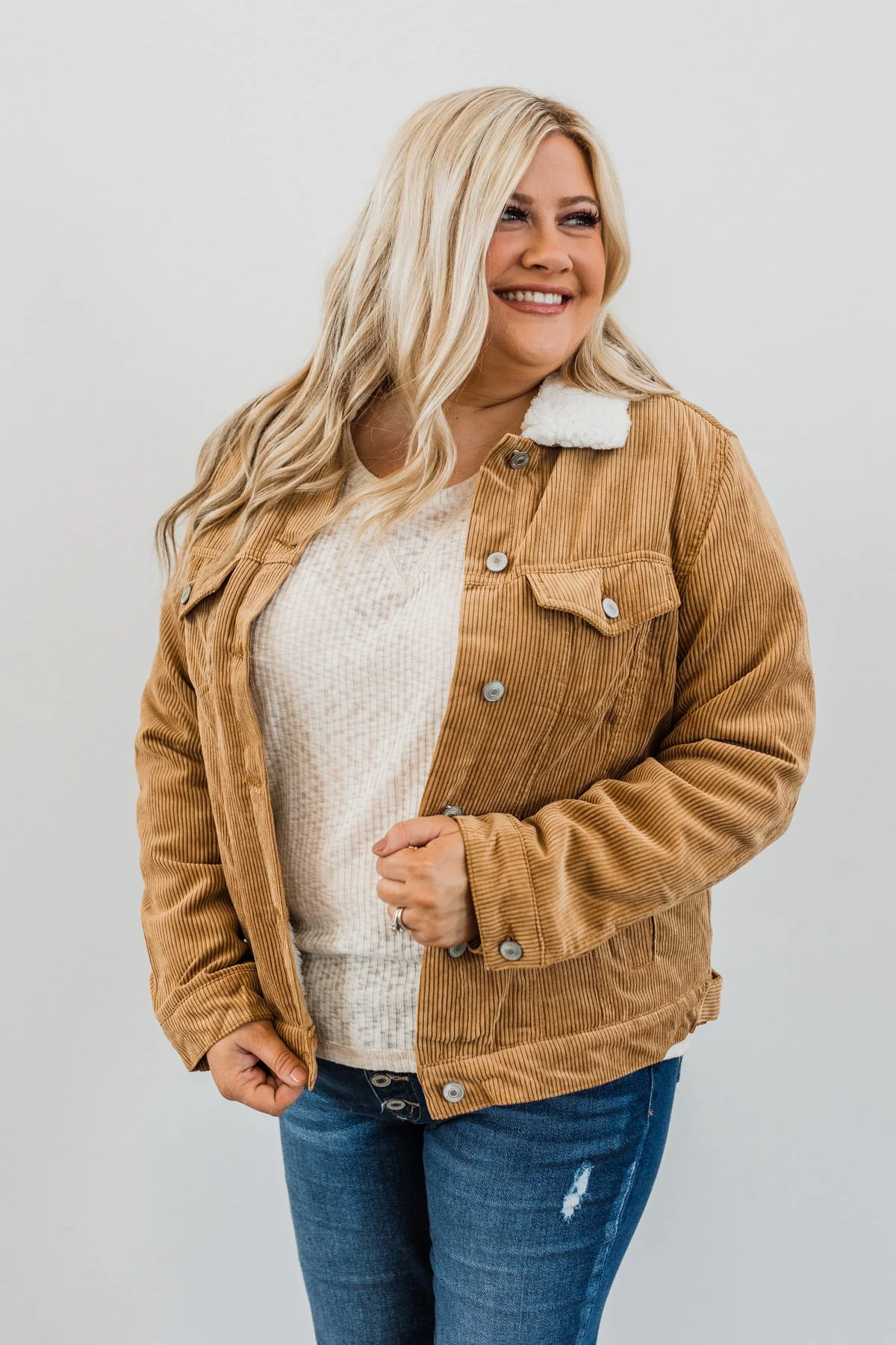 Close To My Heart Corduroy Jacket- Camel - Image 5