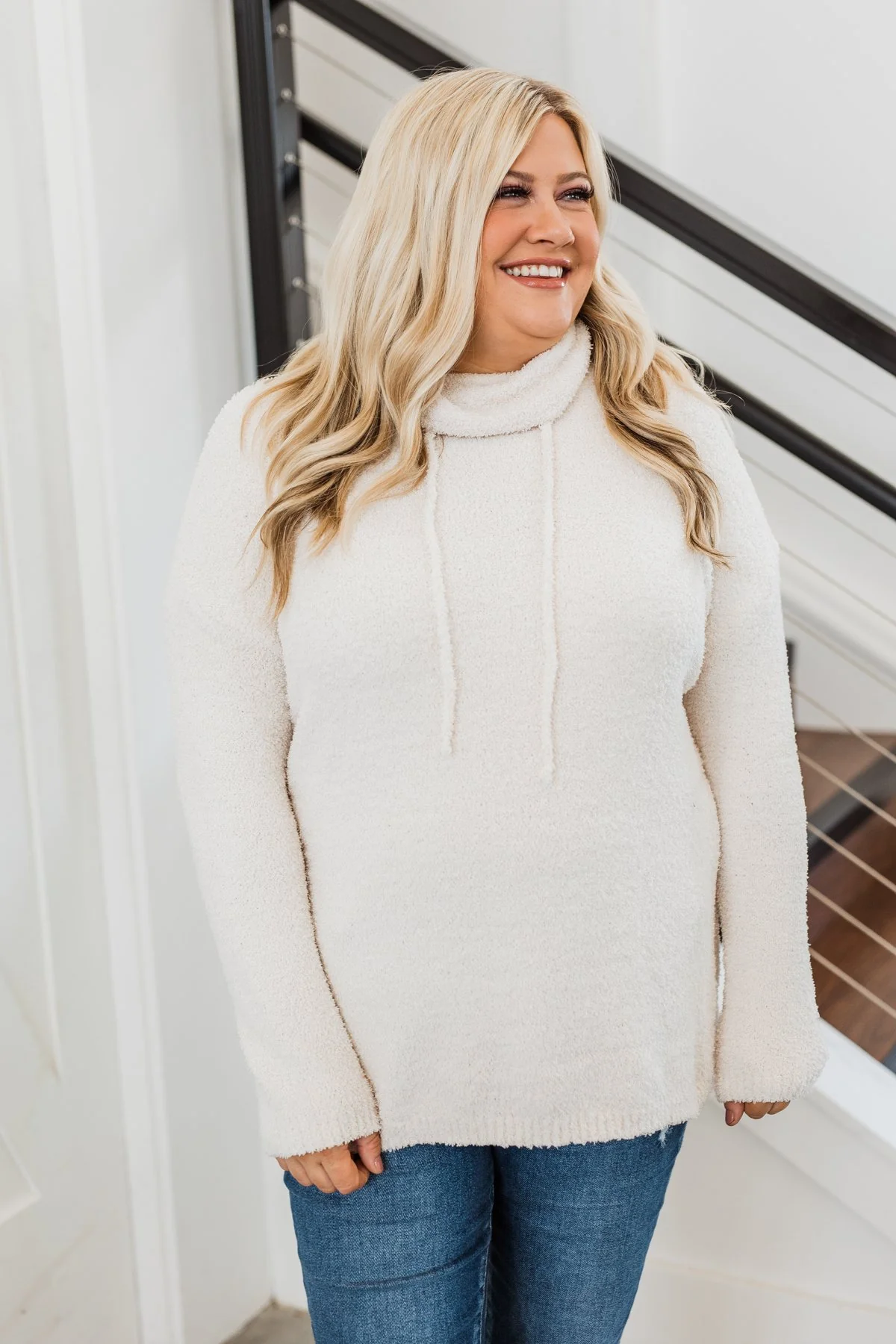 Cabin Cuddles Pullover Top- Cream - Image 7