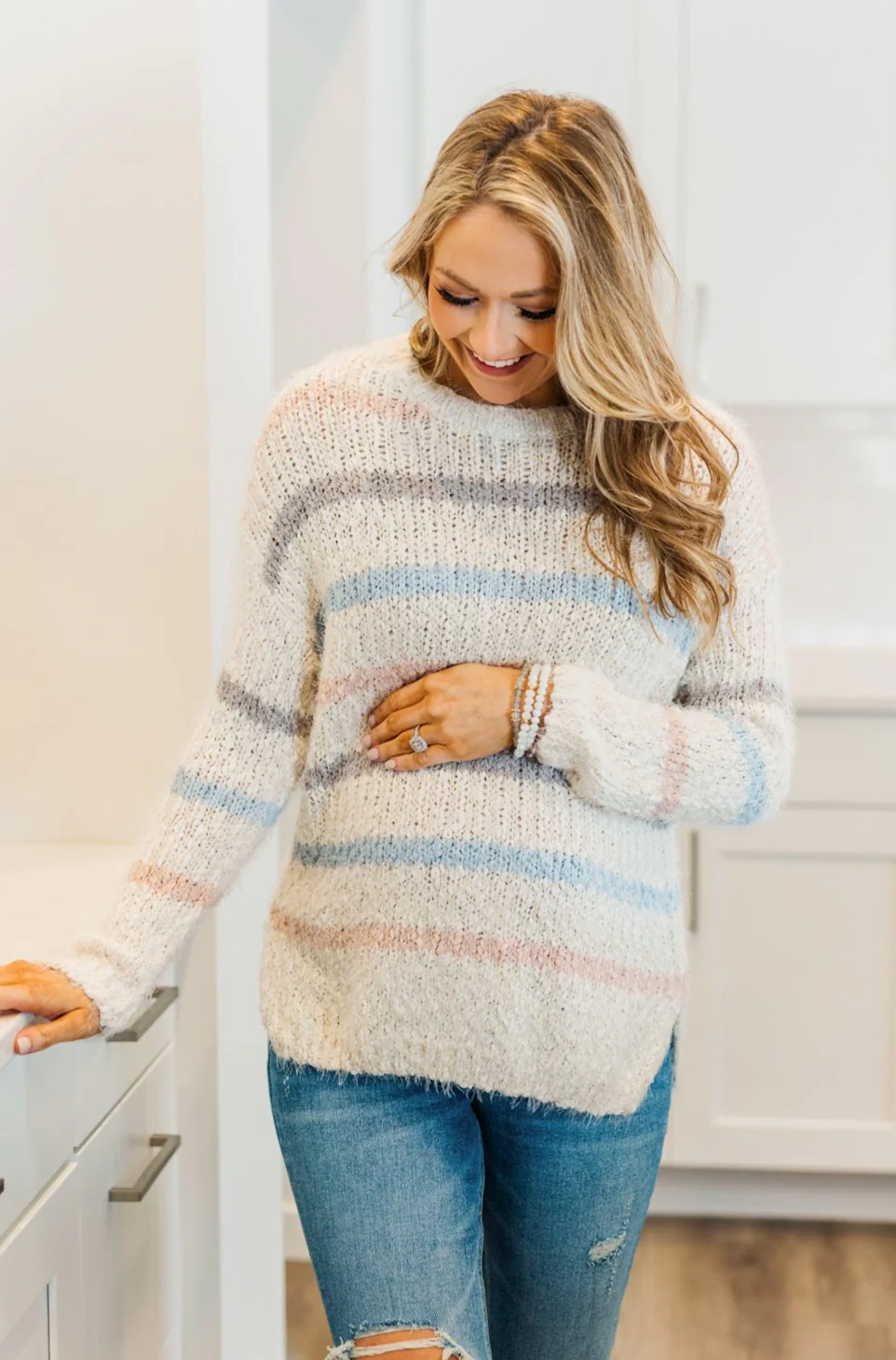 Clouded Love Knit Sweater- Ivory - Image 7