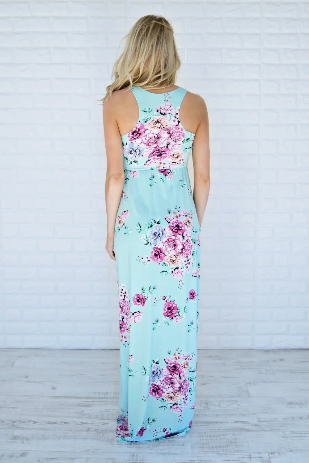 Clouds of Floral Maxi Dress ~ Mint - Image 5