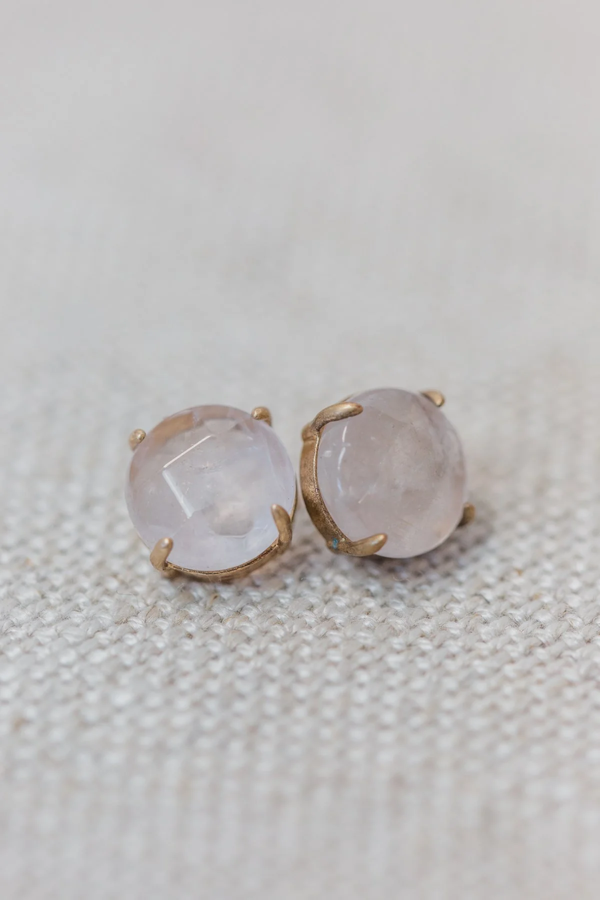 Cloudy Stone Earrings- Gold - Image 3