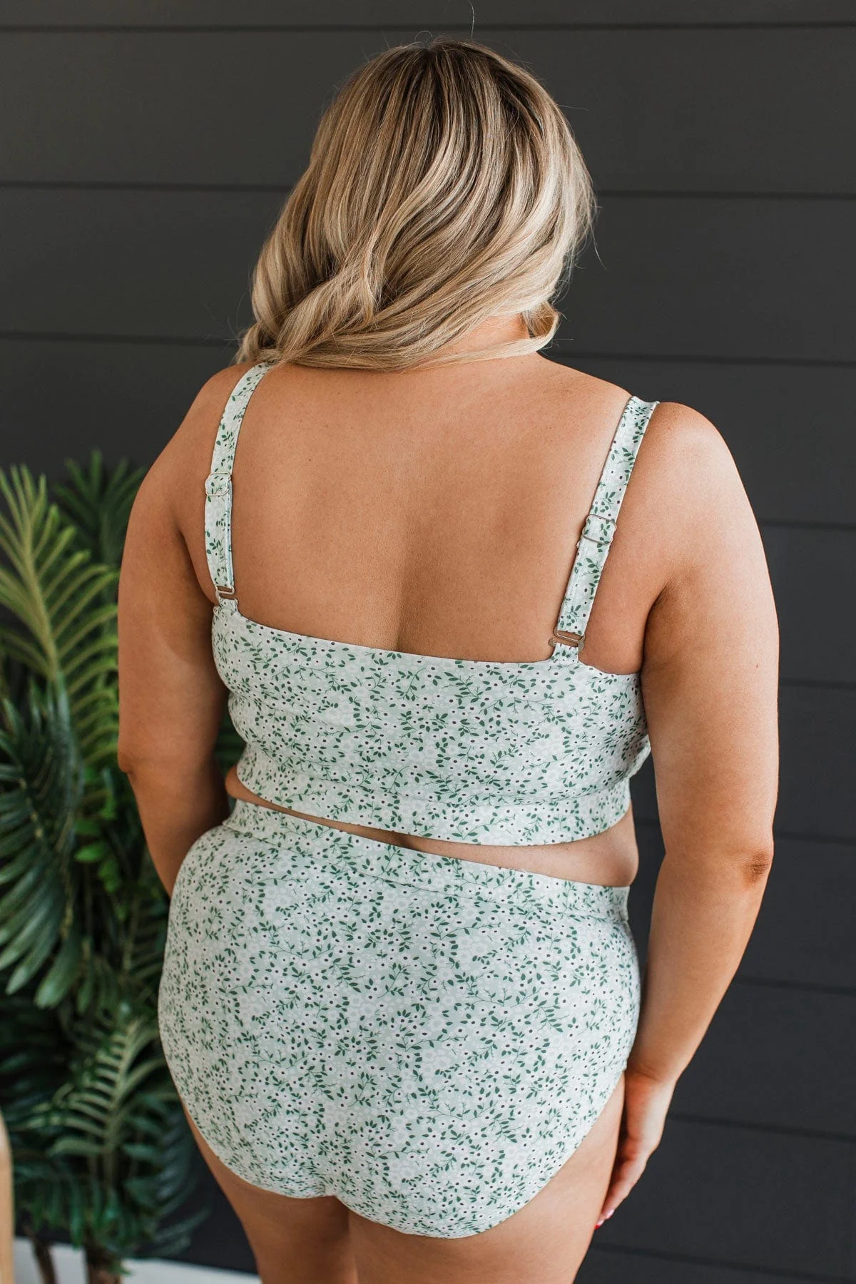 Coast Along Floral Swim Top- Mint - Image 7