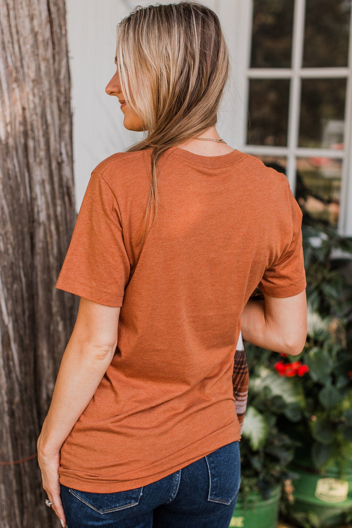 "Coffee & Grace" Graphic Tee- Burnt Orange - Image 7