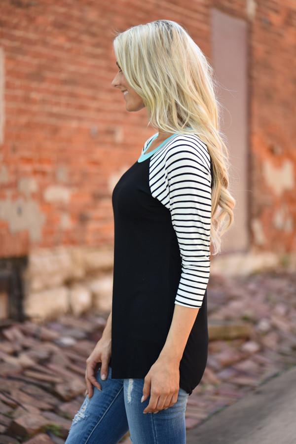 Collar Full of Color 3/4 Sleeve Top ~ Mint - Image 6