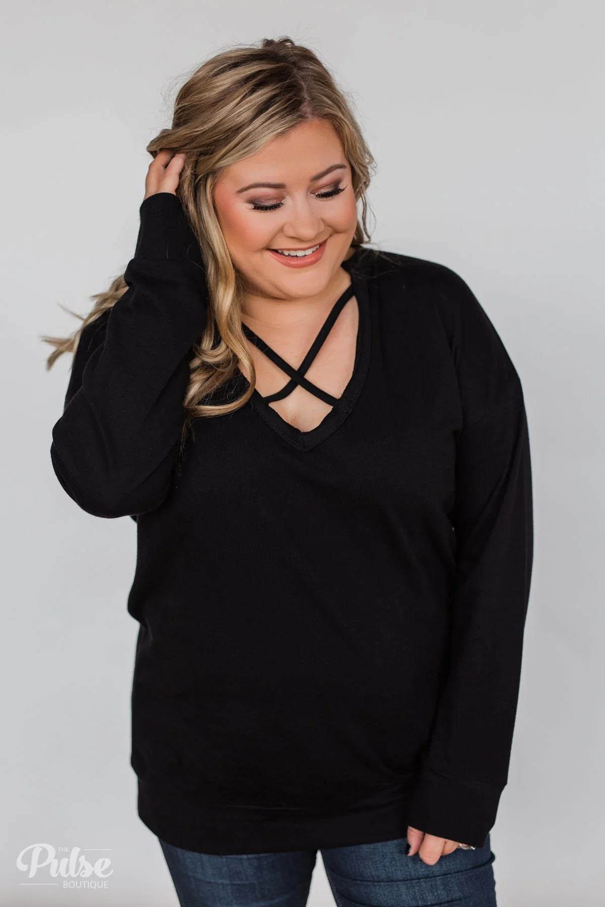 Color Pop Sweatshirt- Solid Black - Image 10