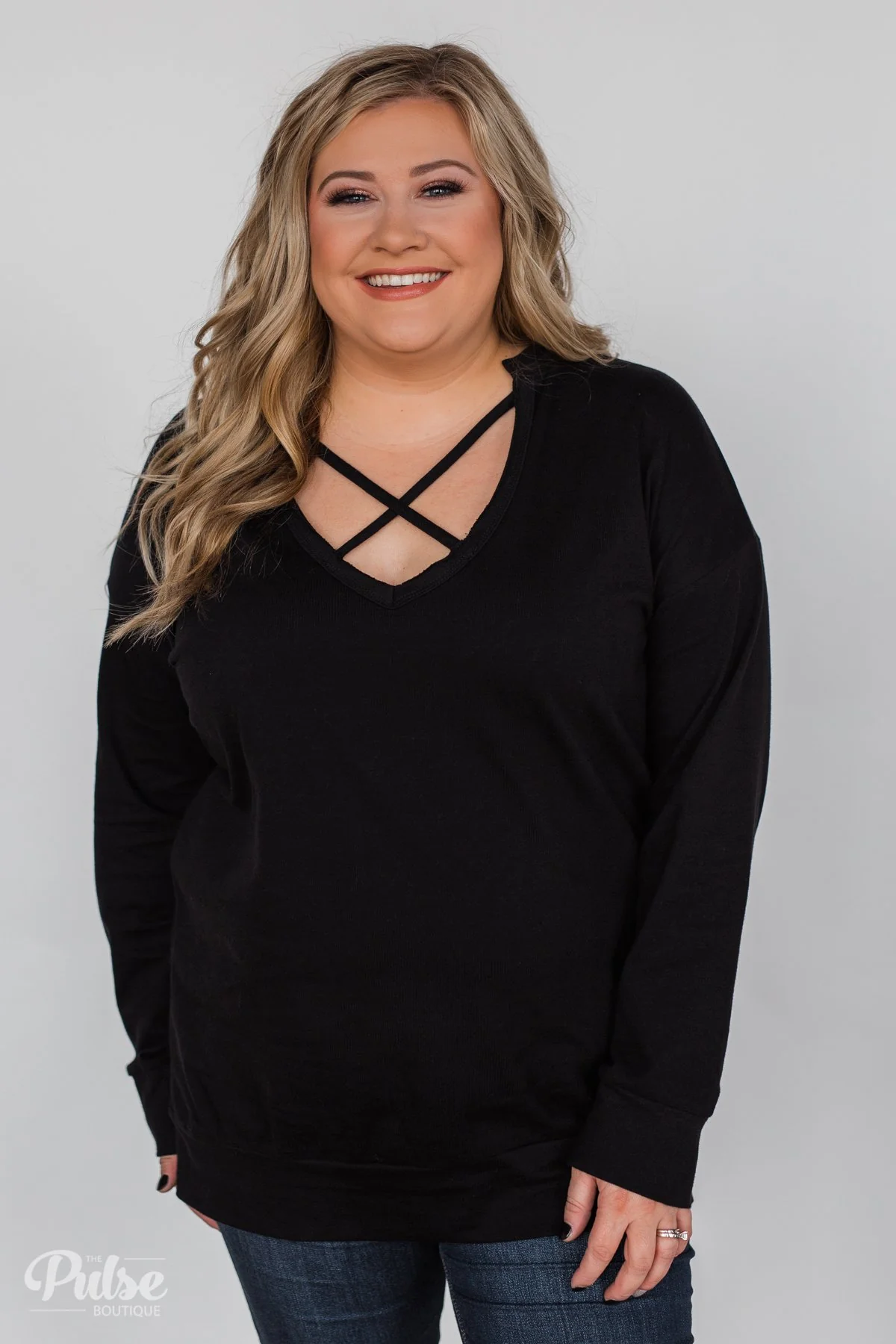 Color Pop Sweatshirt- Solid Black - Image 11