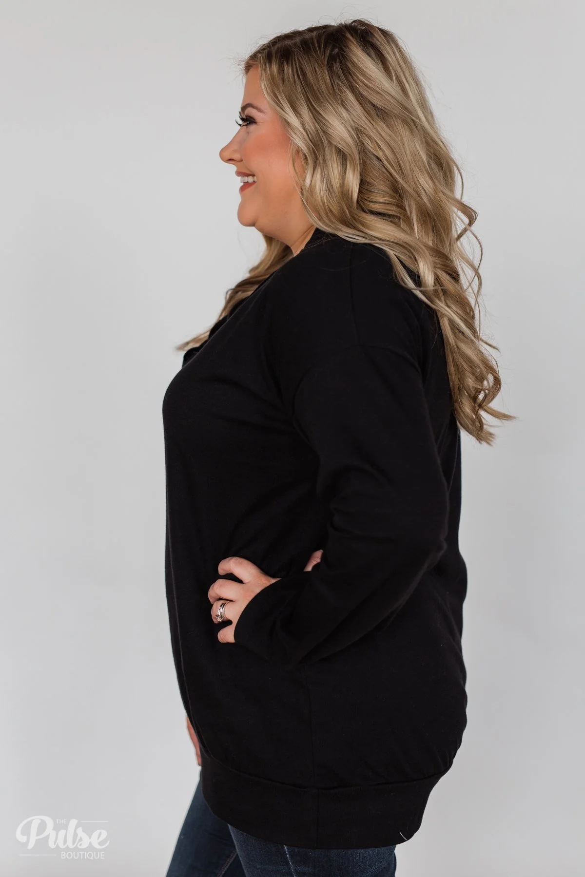Color Pop Sweatshirt- Solid Black - Image 12