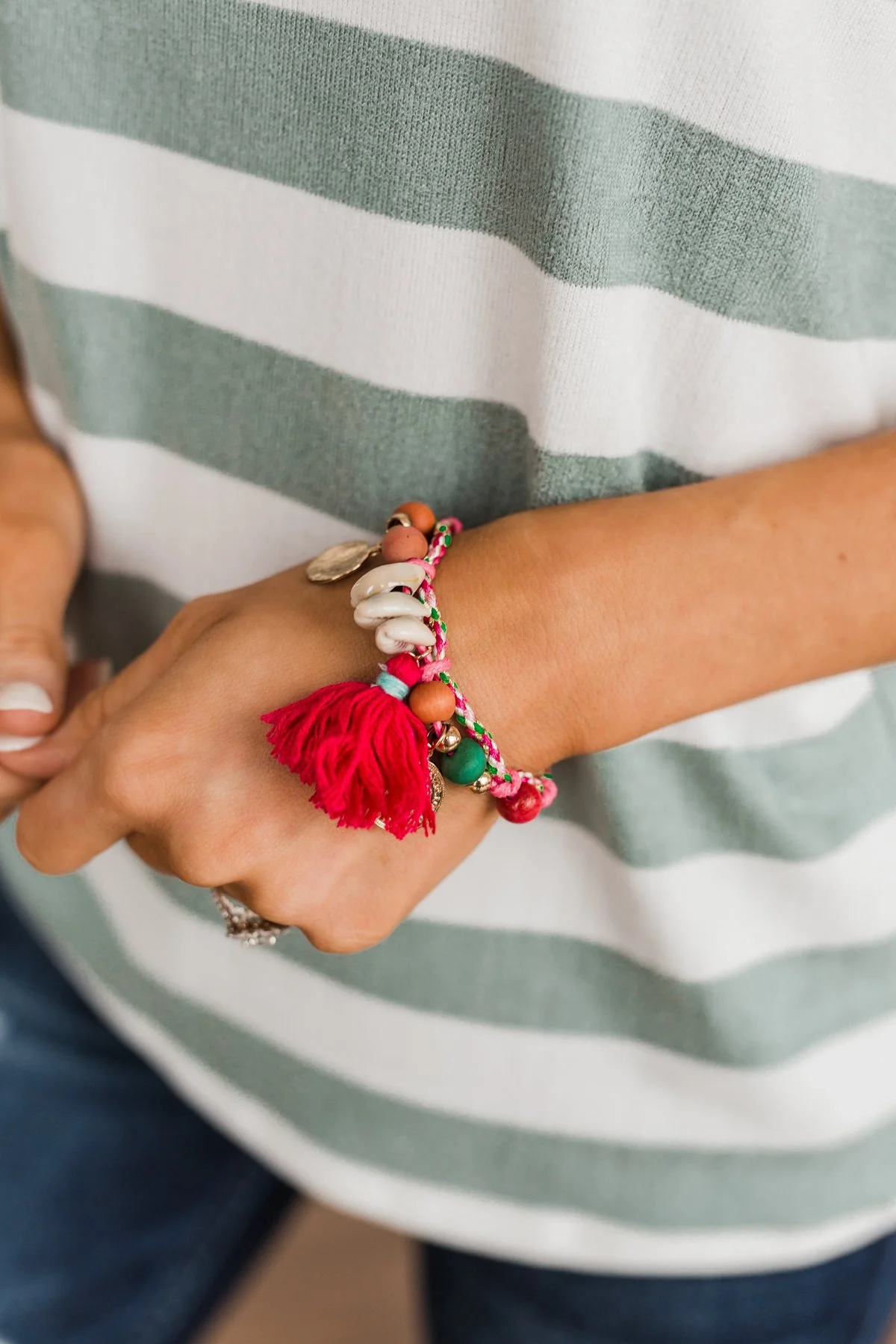 Colorful Creations Braided Bracelet- Pink - Image 2