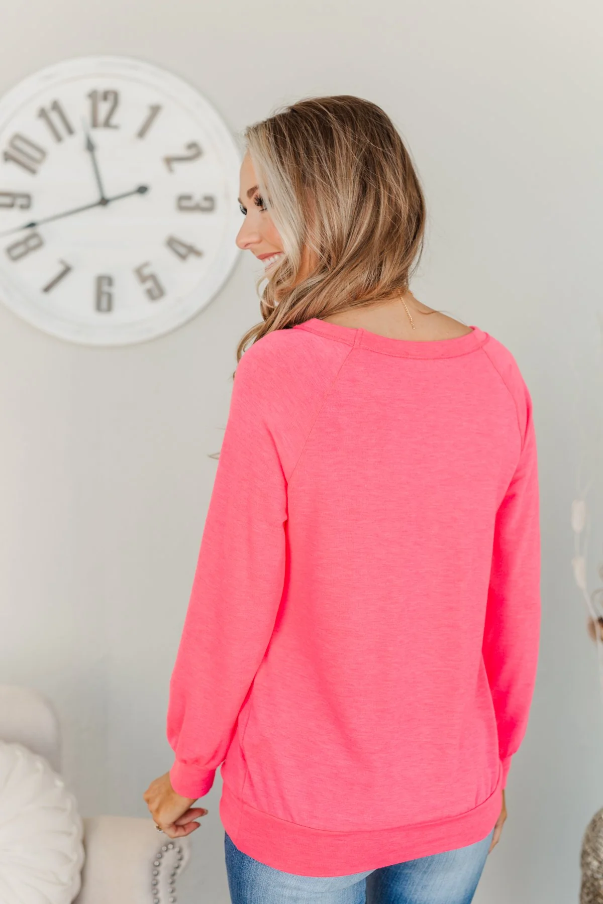 Come Along With Me Pullover Top- Neon Pink - Image 8
