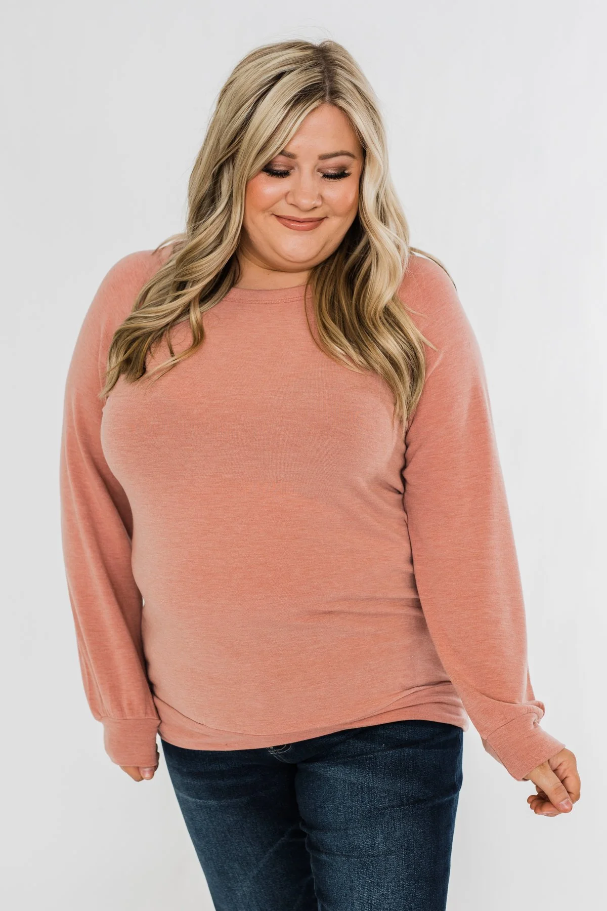 Come Along With Me Pullover Top- Peach - Image 4