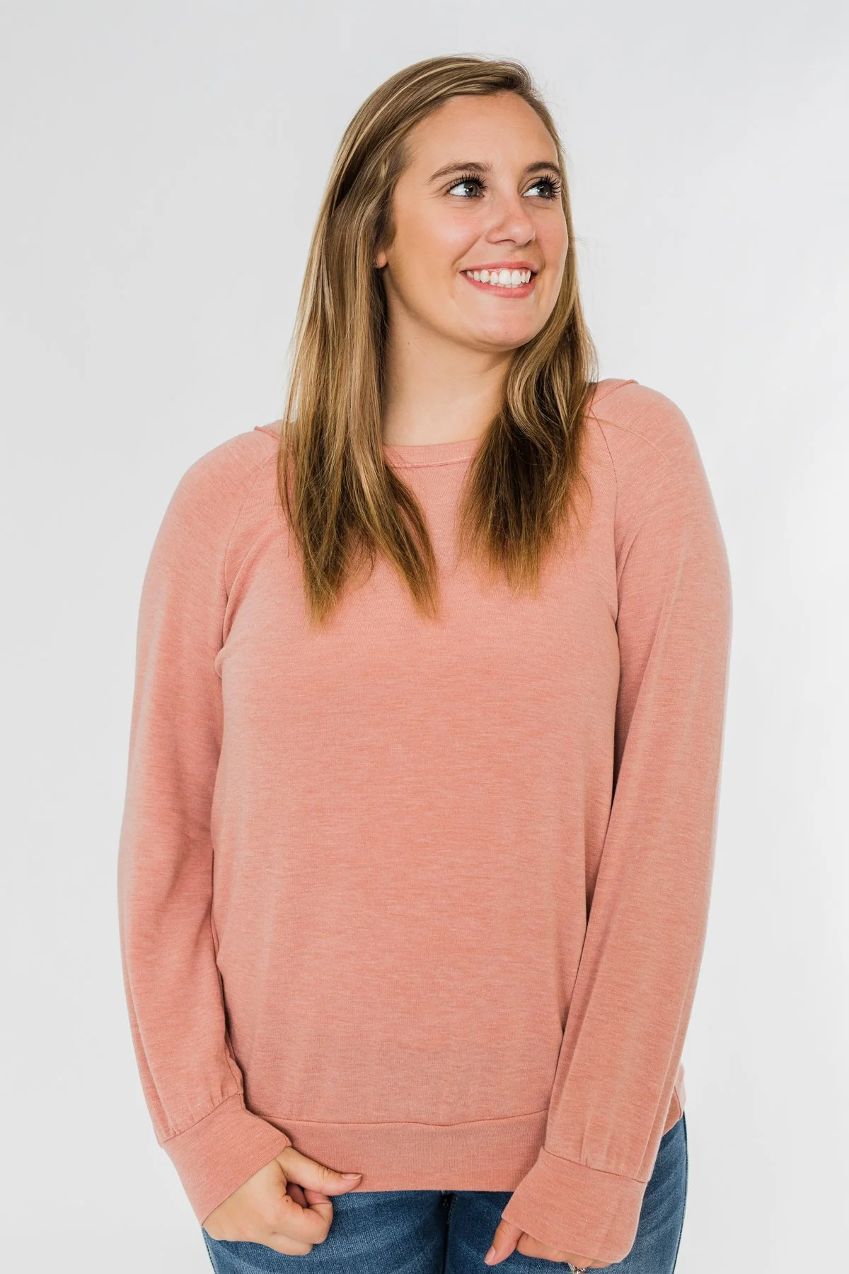 Come Along With Me Pullover Top- Peach - Image 5
