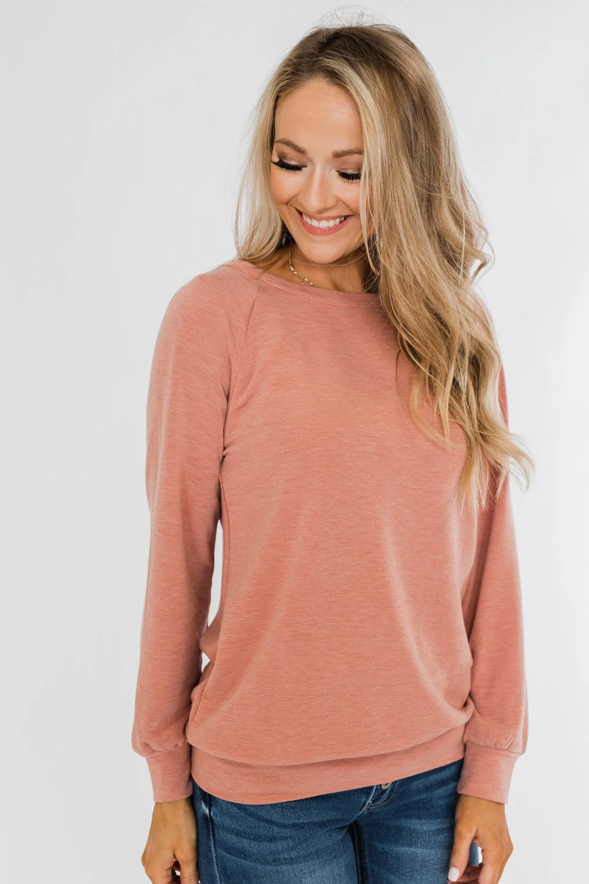 Come Along With Me Pullover Top- Peach - Image 6