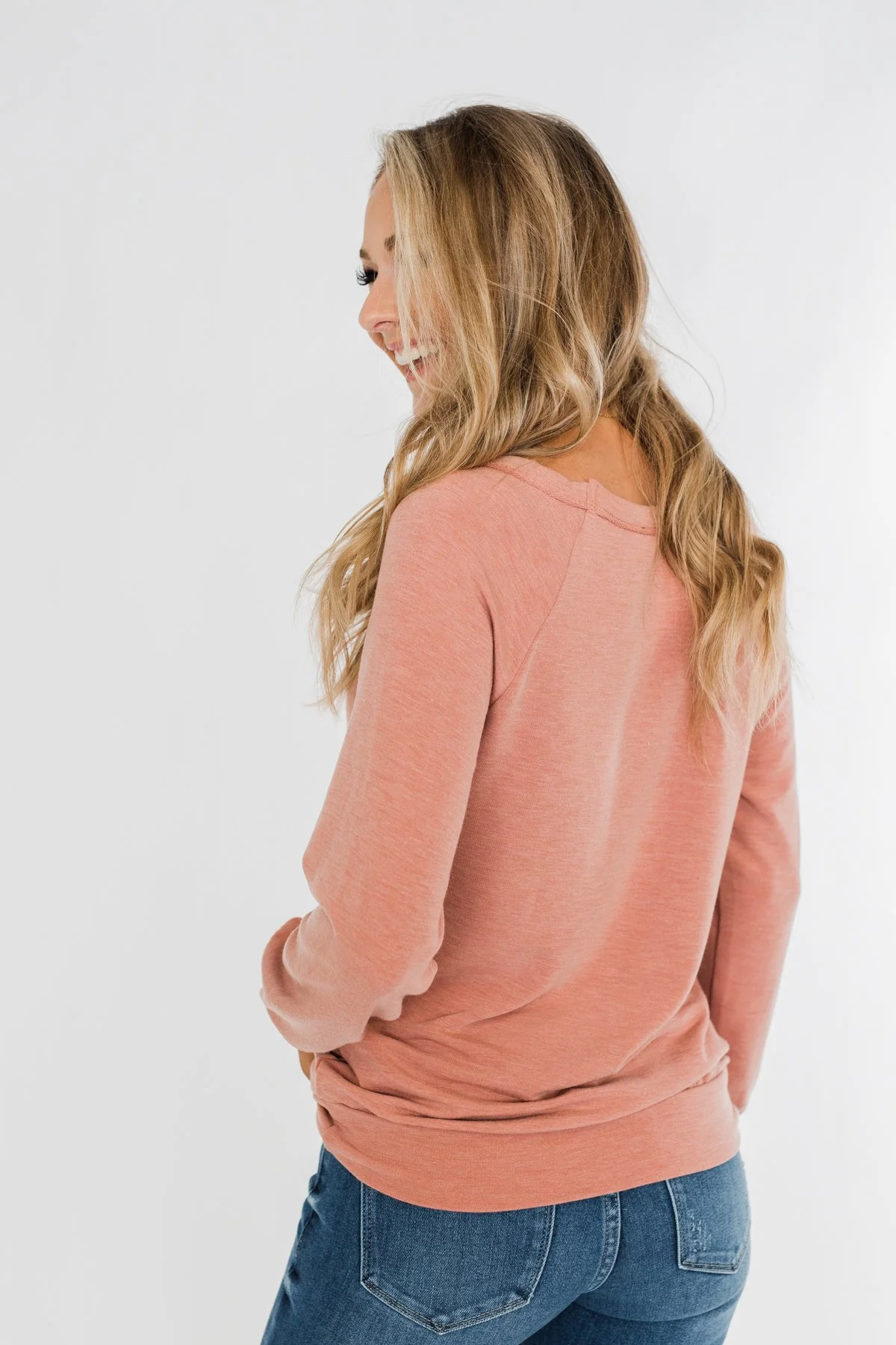 Come Along With Me Pullover Top- Peach - Image 8