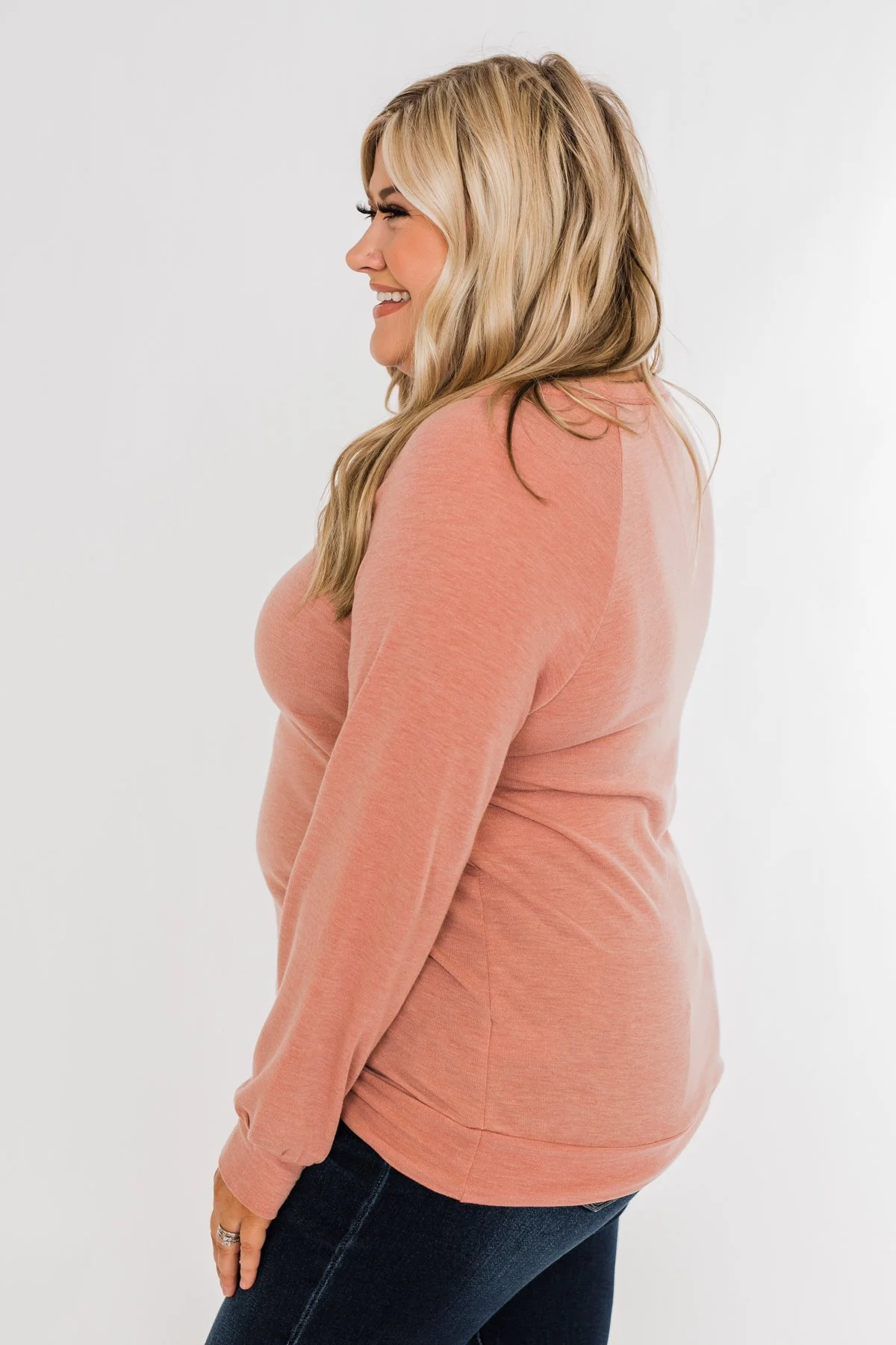 Come Along With Me Pullover Top- Peach - Image 9