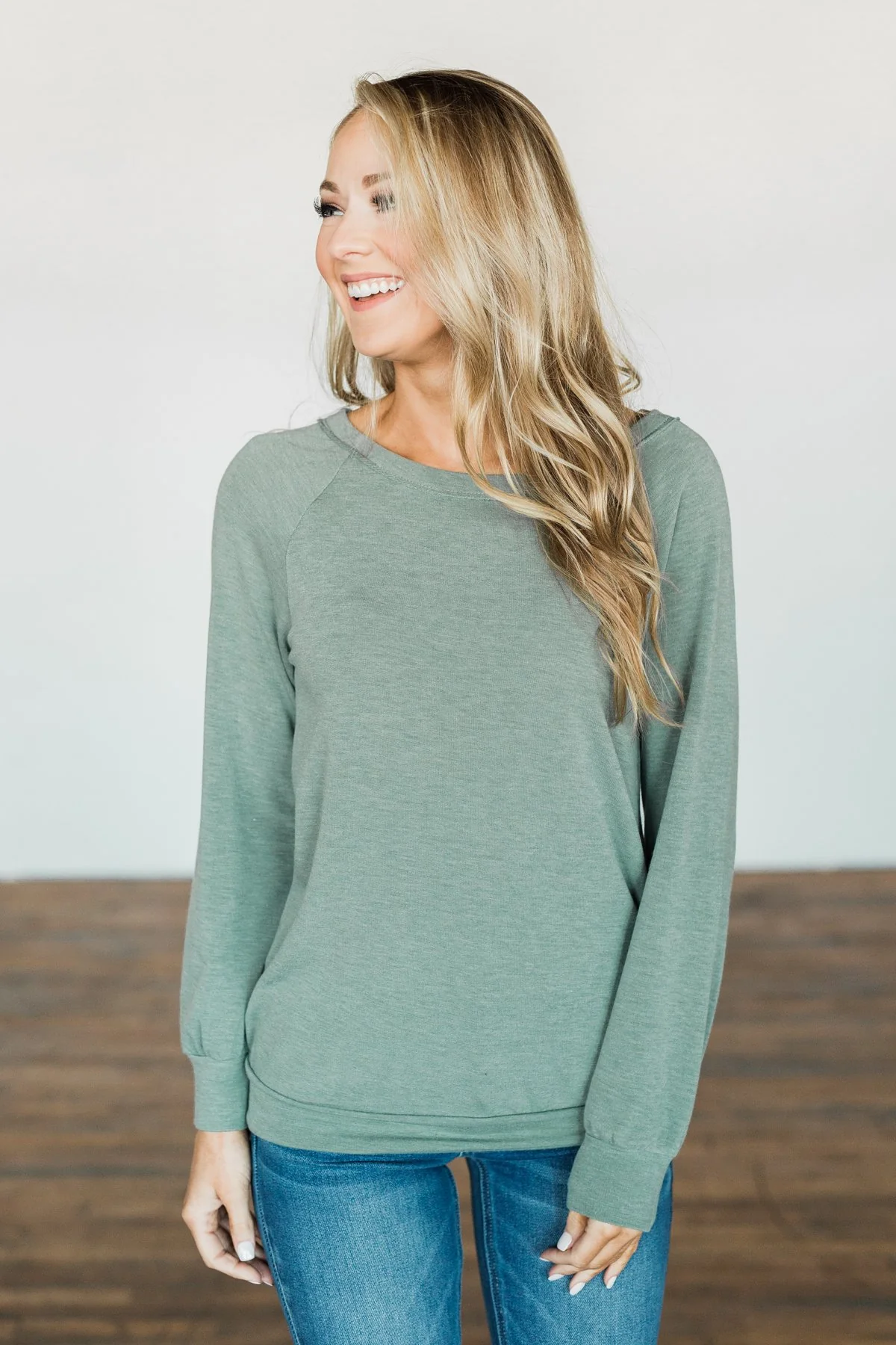 Come Along With Me Pullover Top- Sage - Image 3