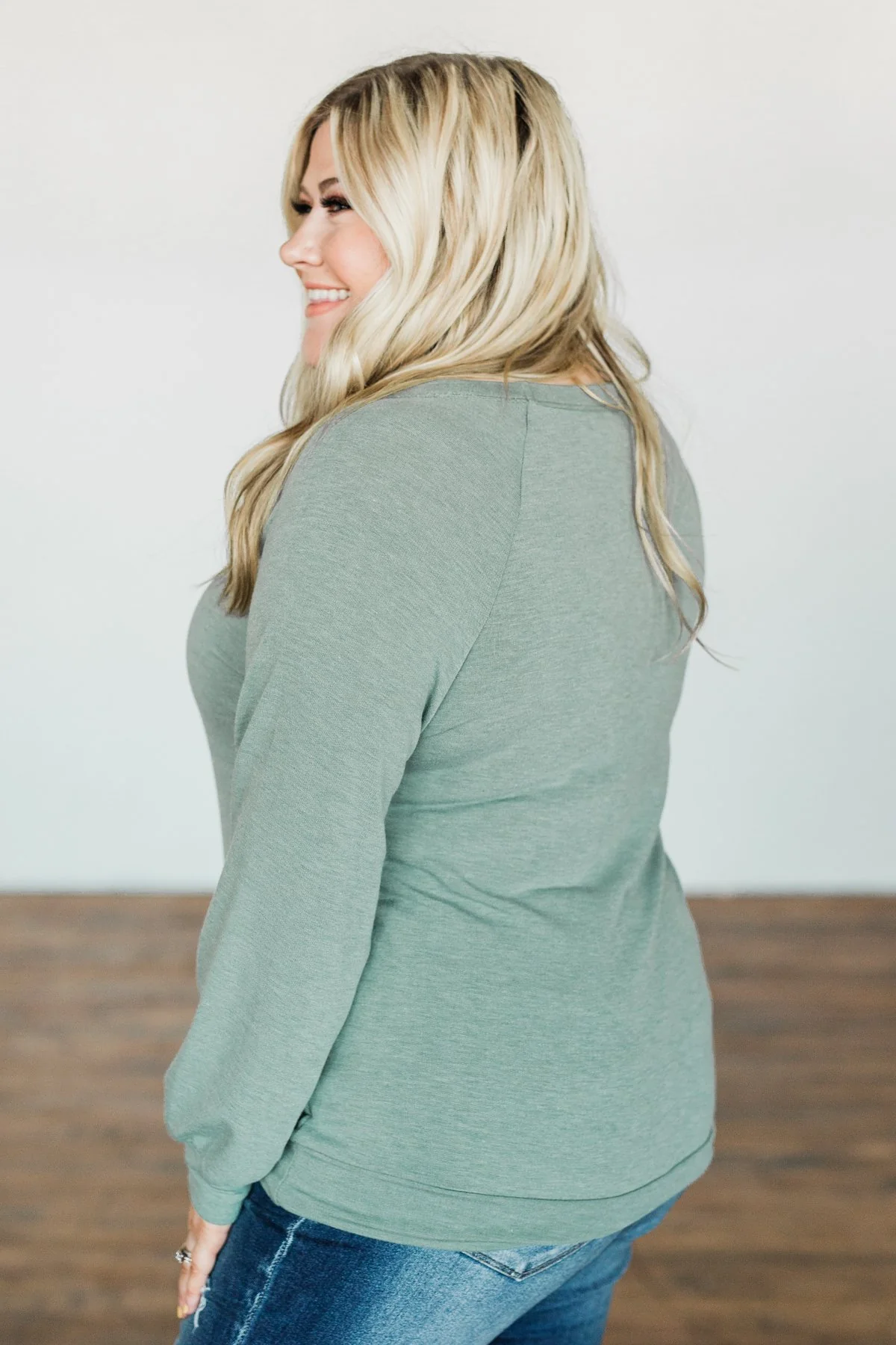 Come Along With Me Pullover Top- Sage - Image 7