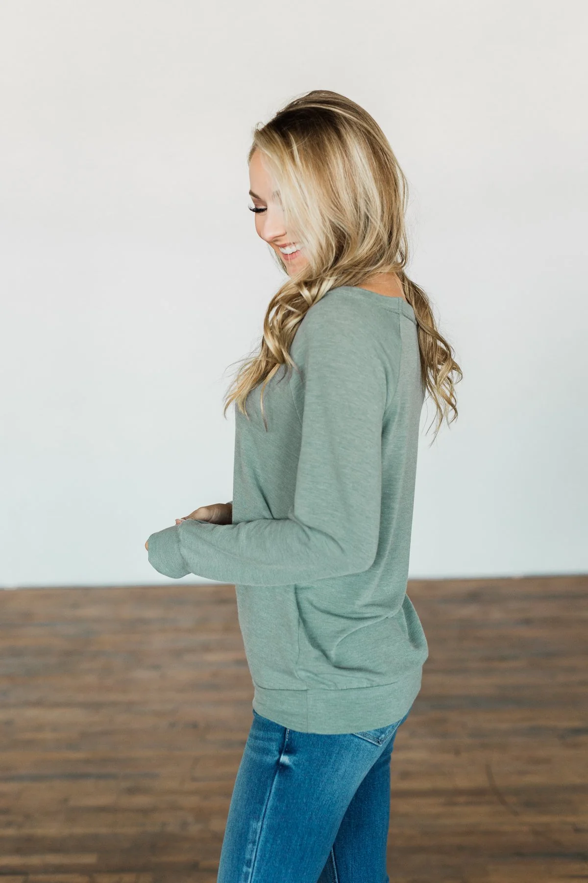 Come Along With Me Pullover Top- Sage - Image 8