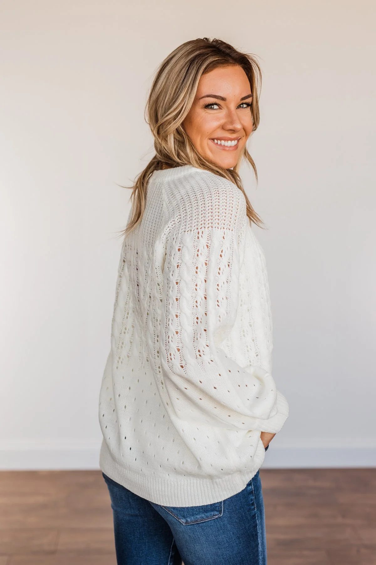 Come As You Are Sweater- Ivory - Image 9