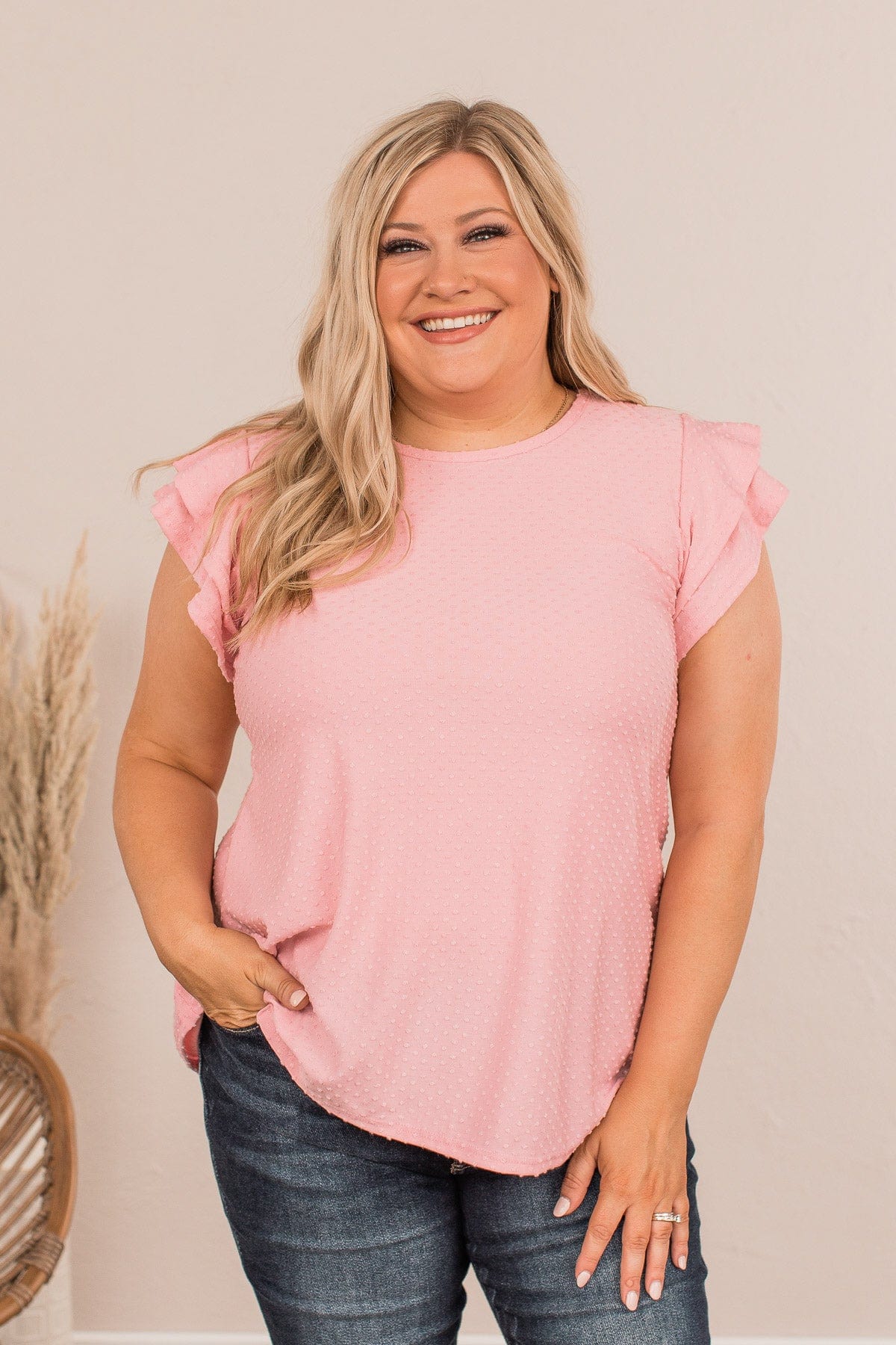 Comfortable In My Own Skin Top- Pink