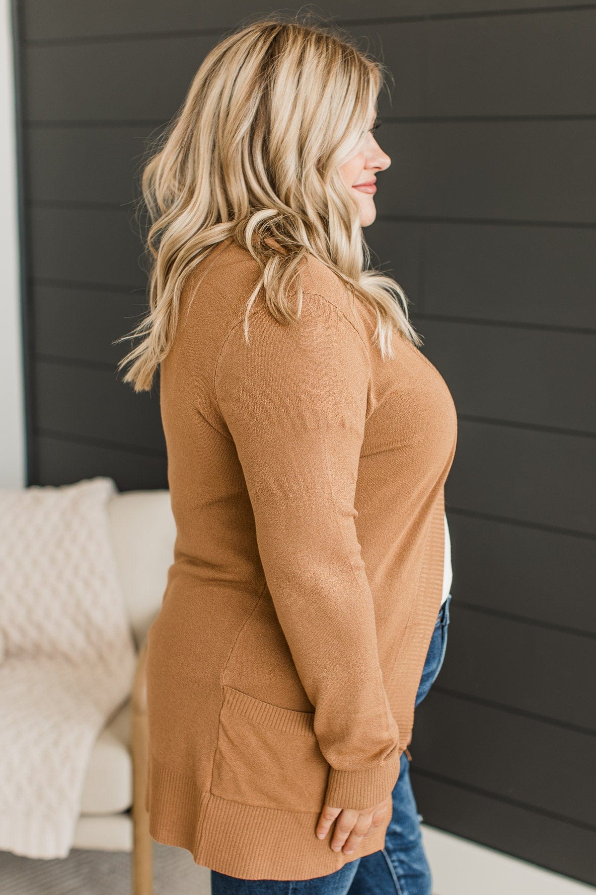 Comfortable With Myself Knit Cardigan- Amber - Image 6