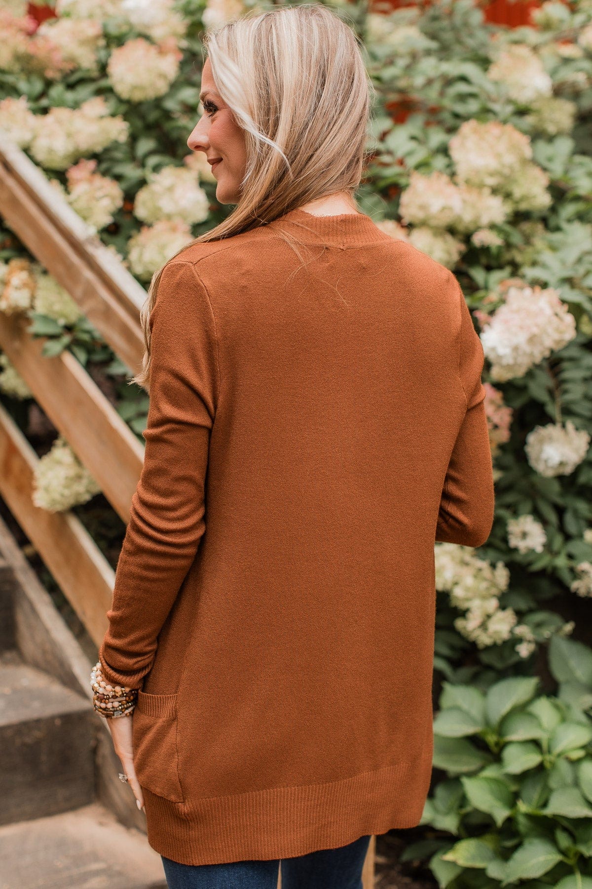 Comfortable With Myself Knit Cardigan- Pecan - Image 7