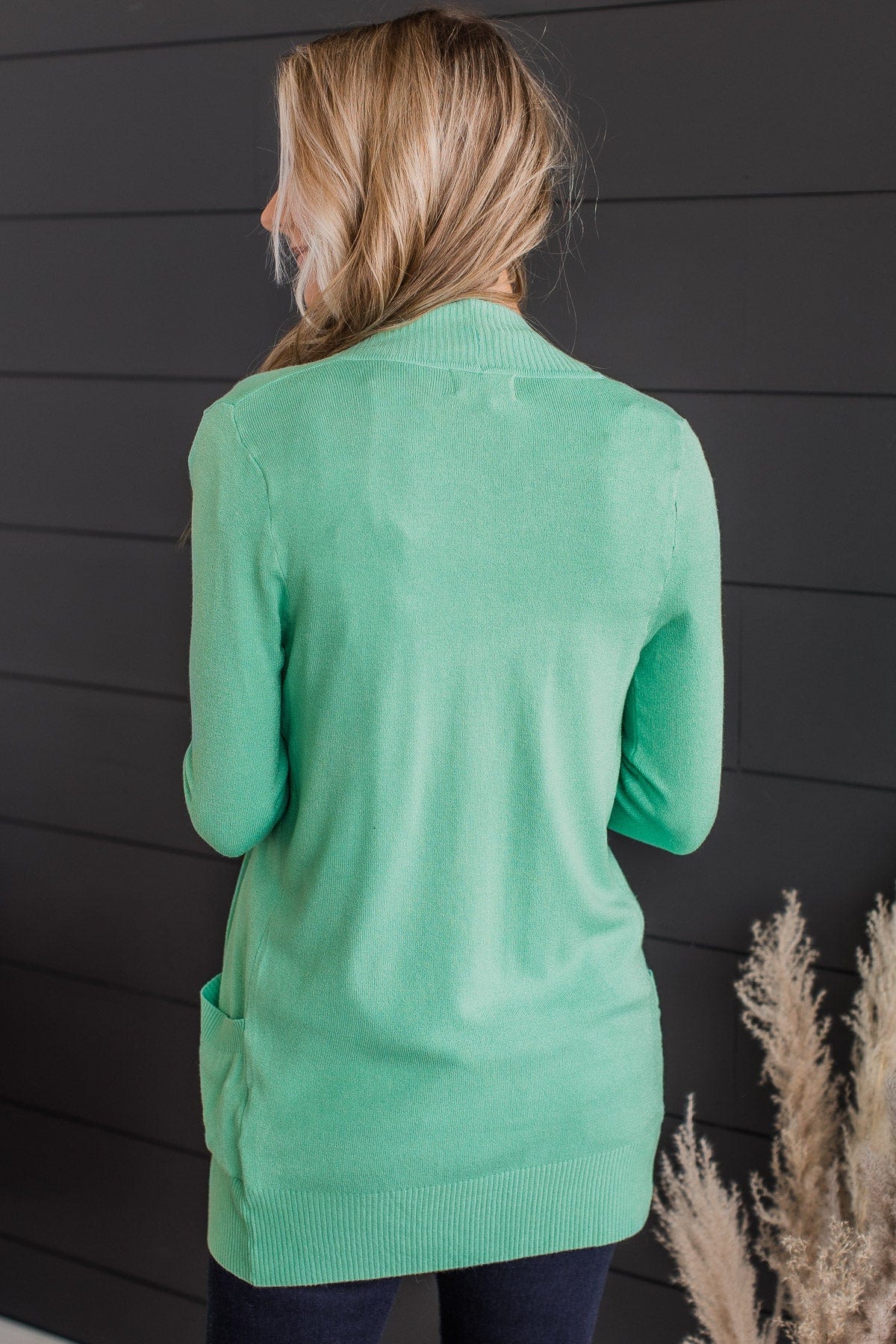 Comfortable With Myself Knit Cardigan- Seafoam Green - Image 7