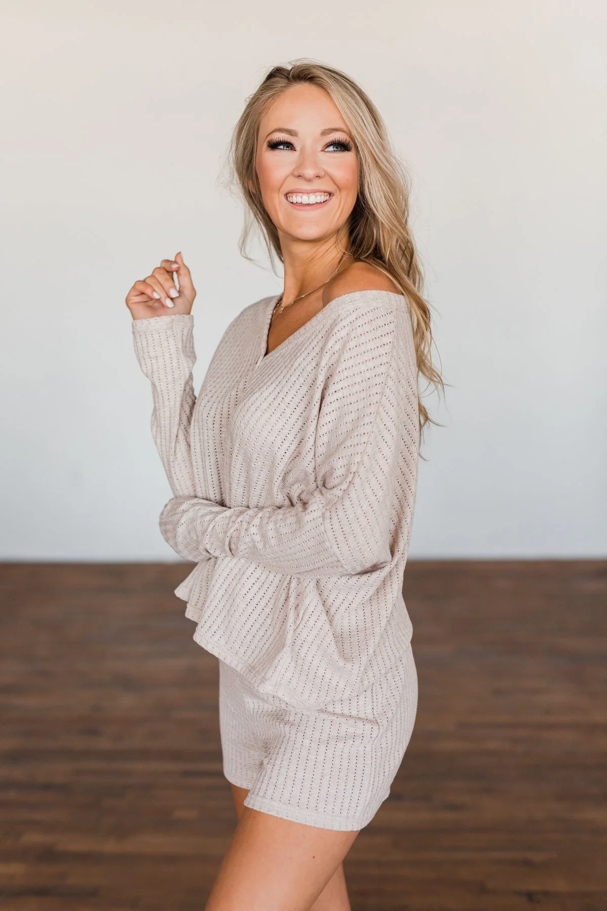 Coming Home To You Knit Button Top- Oatmeal - Image 16