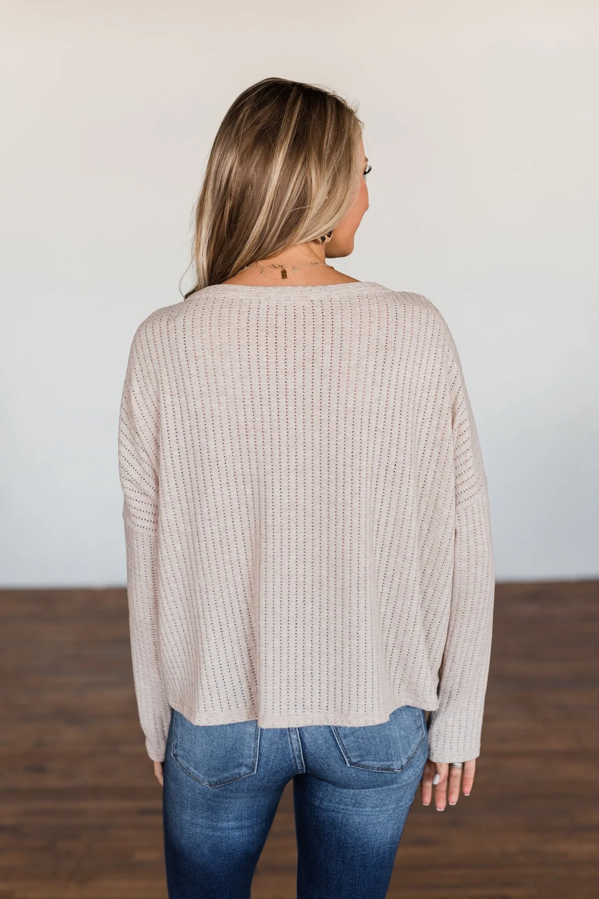 Coming Home To You Knit Button Top- Oatmeal - Image 19
