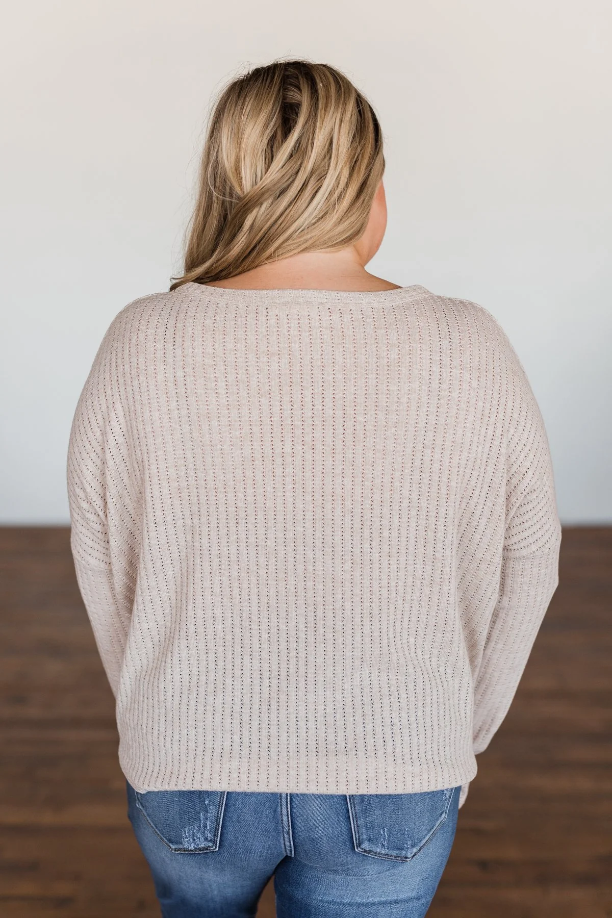 Coming Home To You Knit Button Top- Oatmeal - Image 21