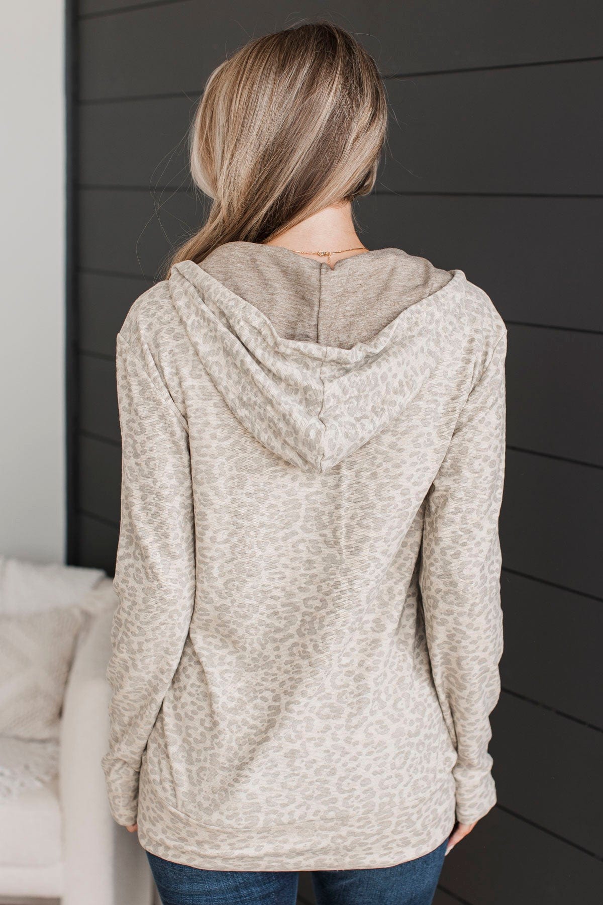 Command Attention Quarter Zip Hoodie- Oatmeal - Image 9