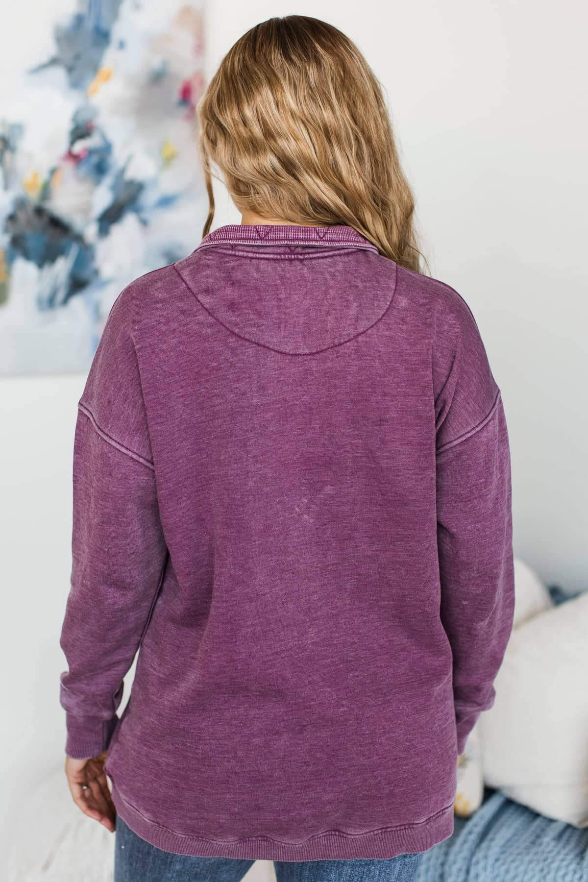 Completely Mesmerized Lightweight Pullover- Purple - Image 7