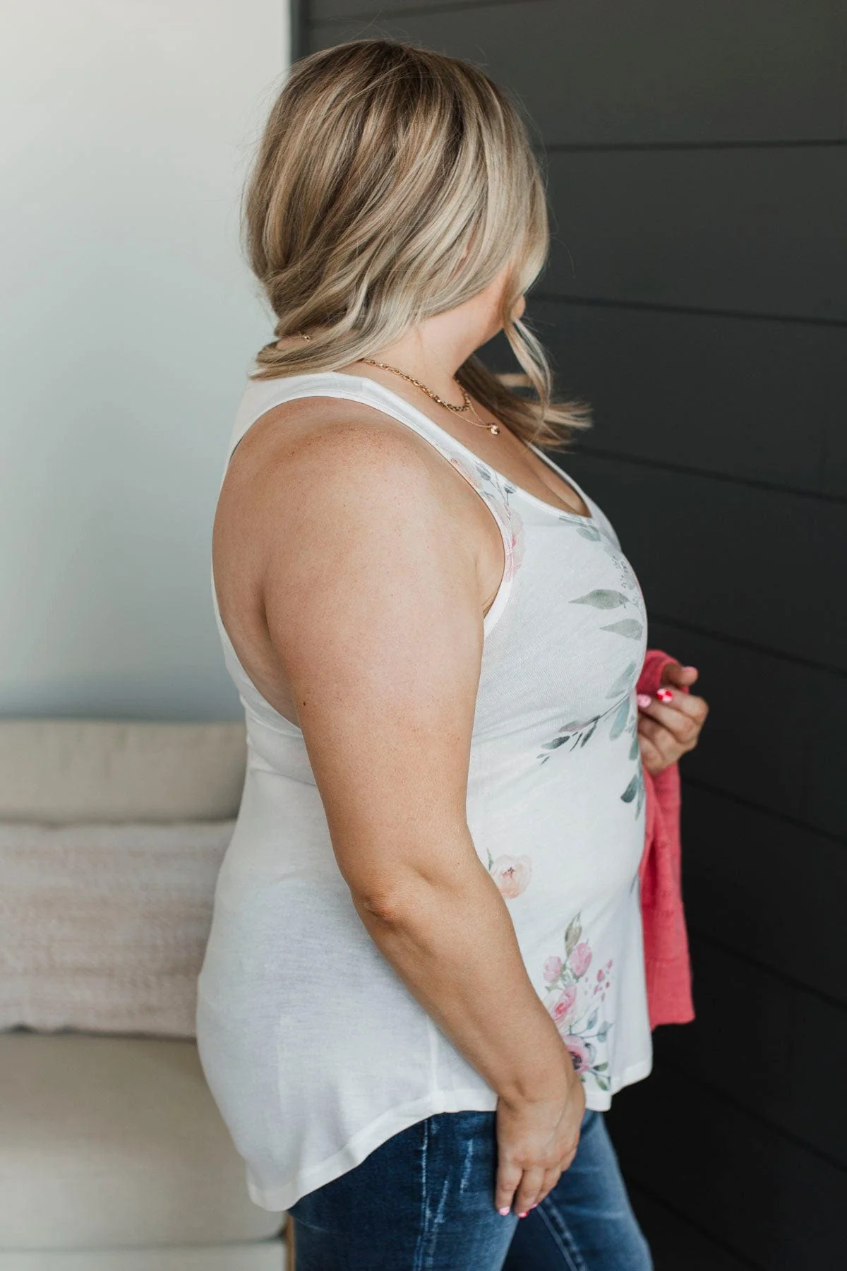 Completely Spoiled Floral Tank Top- Ivory - Image 6
