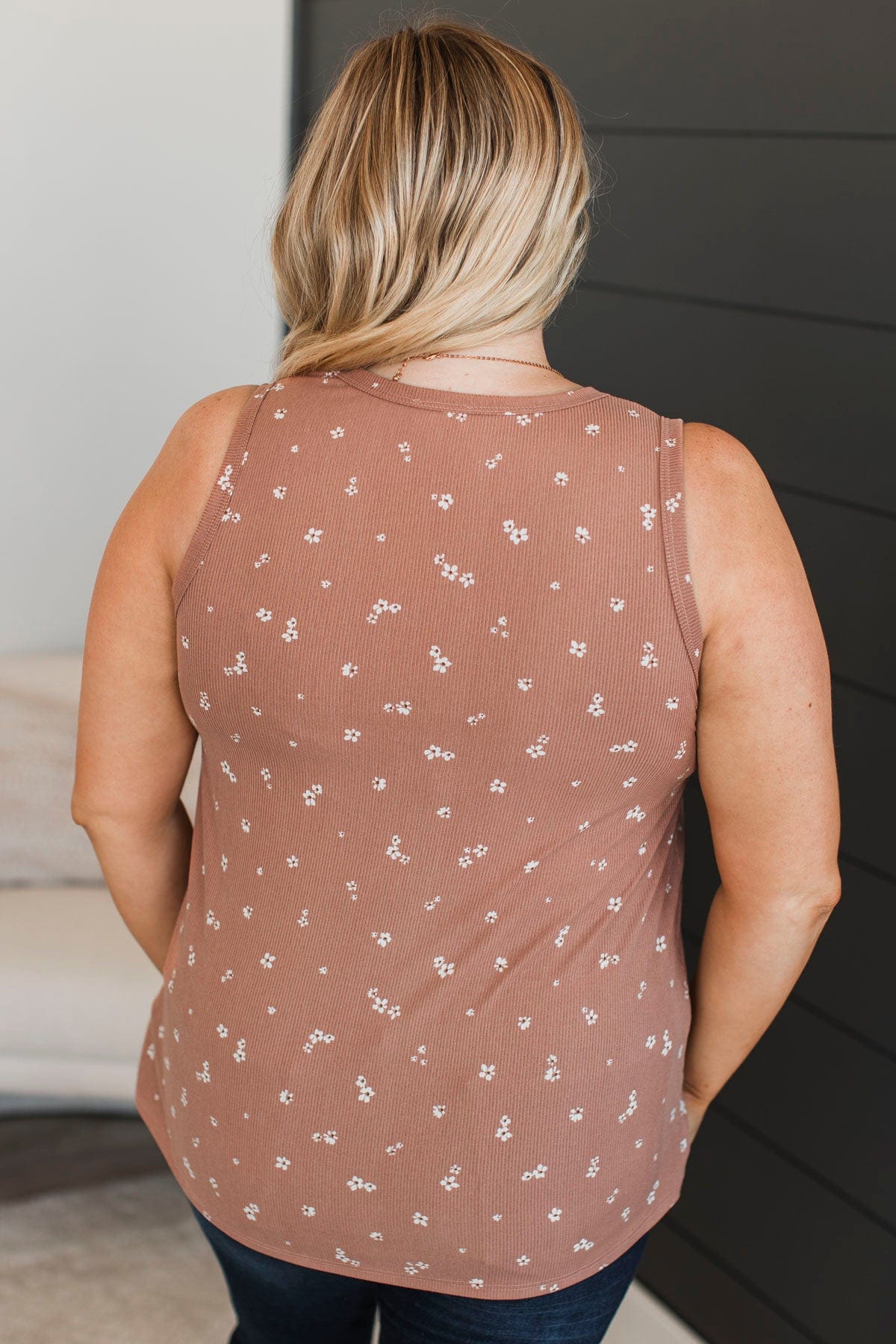 Completely Yours Floral Tank Top- Mauve - Image 7