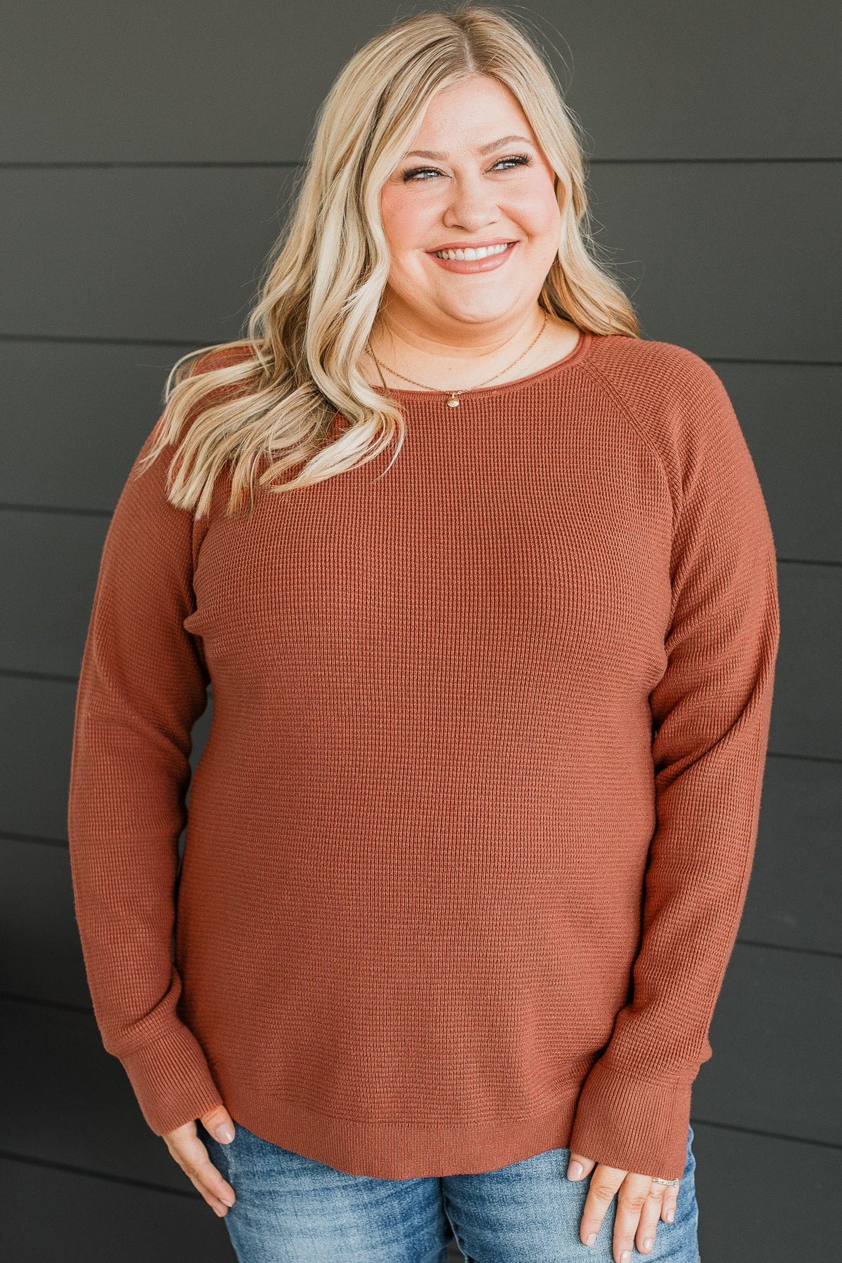 Confidence Boost Knit Sweater- Copper - Image 4