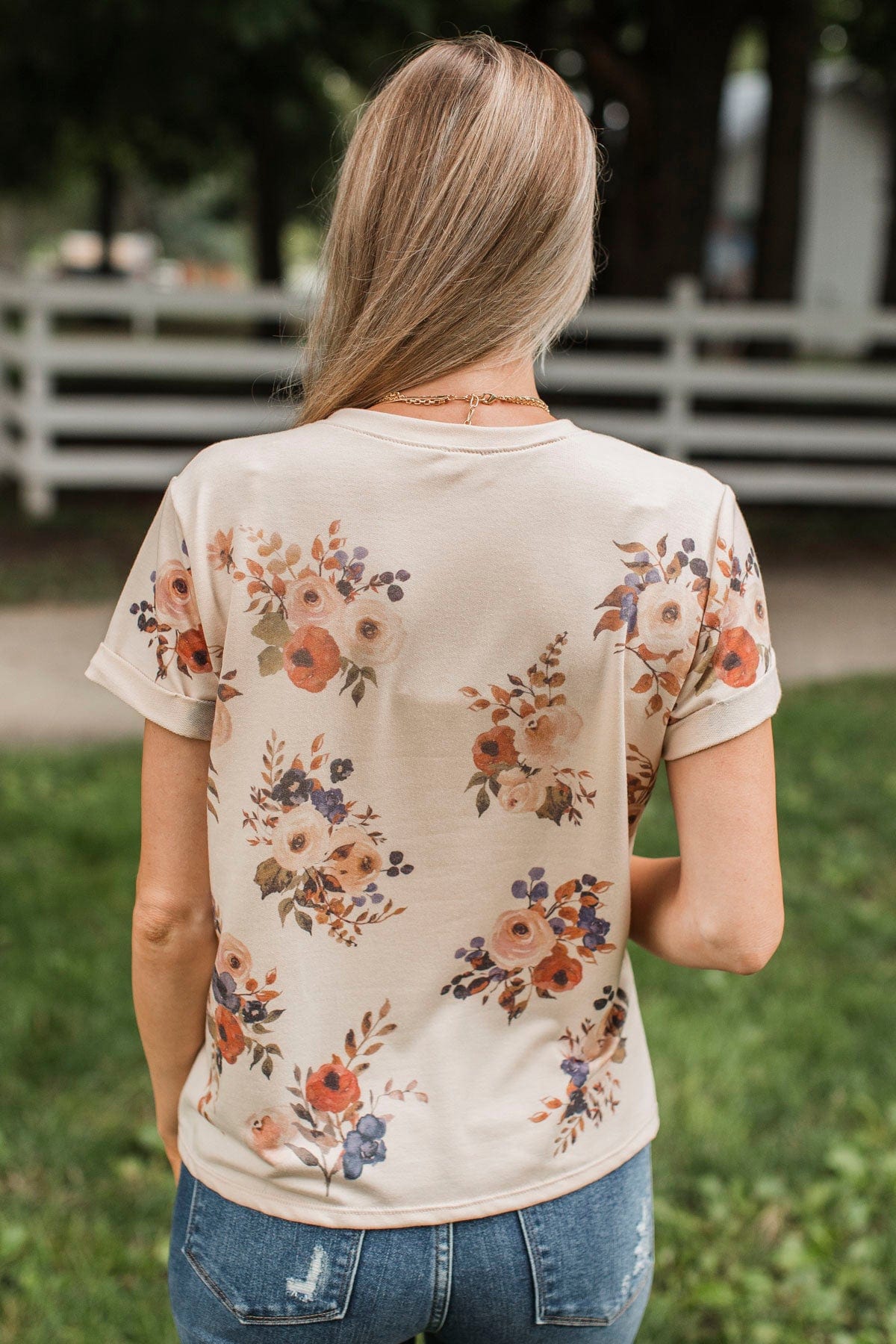 Confident Approach Floral Top- Tan & Rust - Image 10