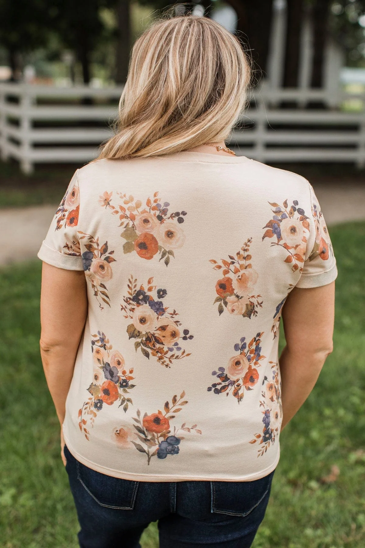 Confident Approach Floral Top- Tan & Rust - Image 9
