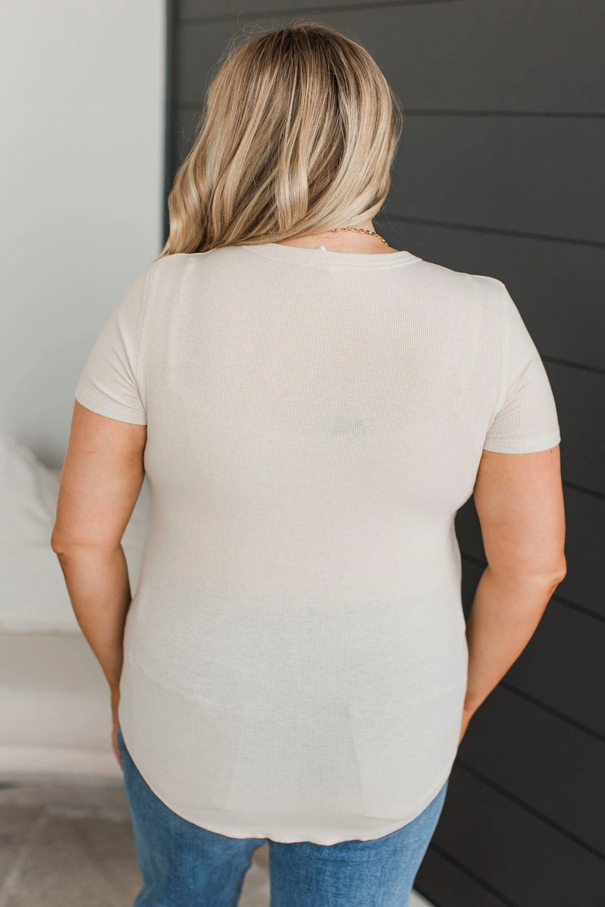Confident Attitude Ribbed Top- Oatmeal - Image 8