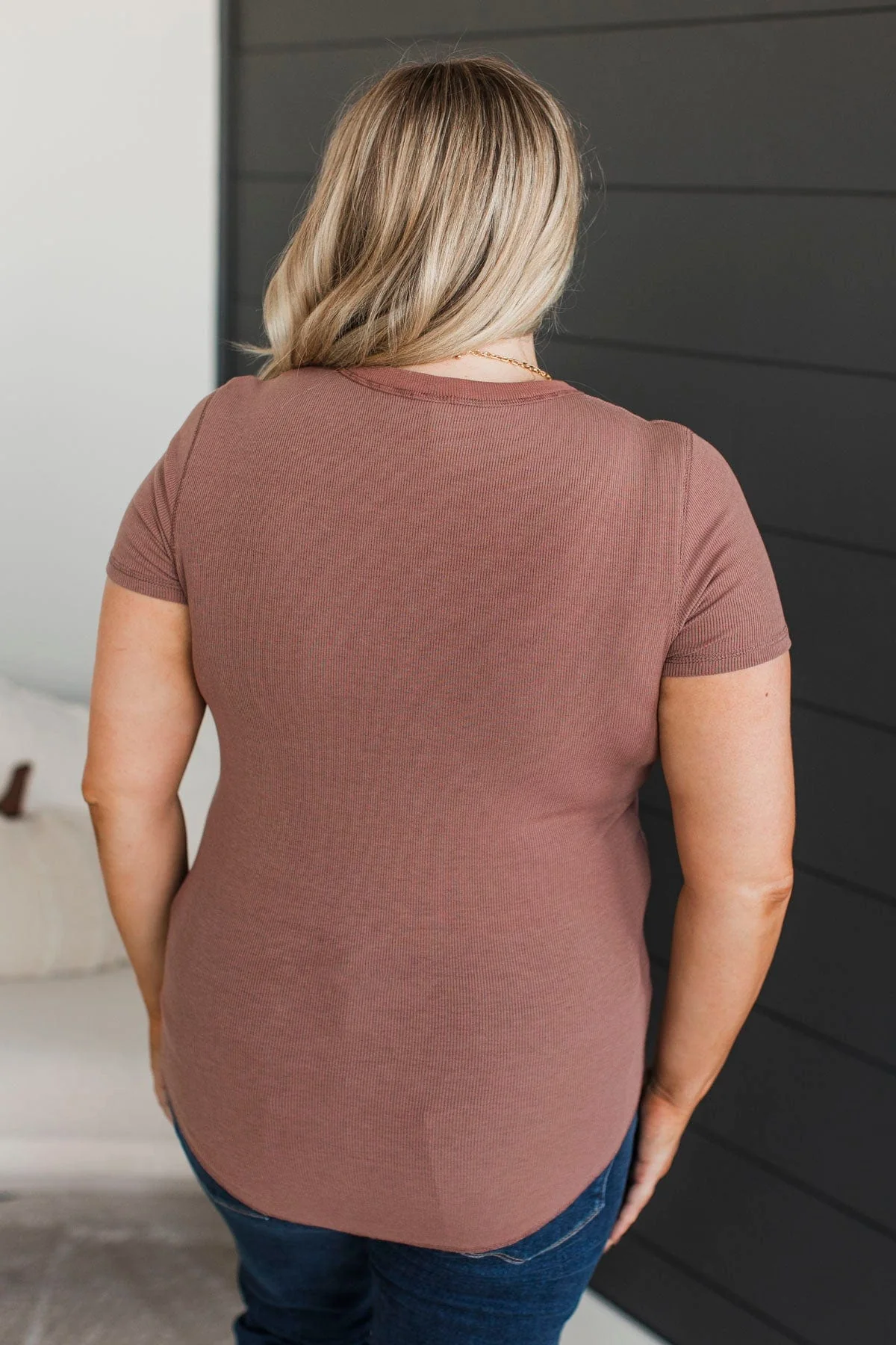 Confident Attitude Ribbed Top- Red Bean - Image 7