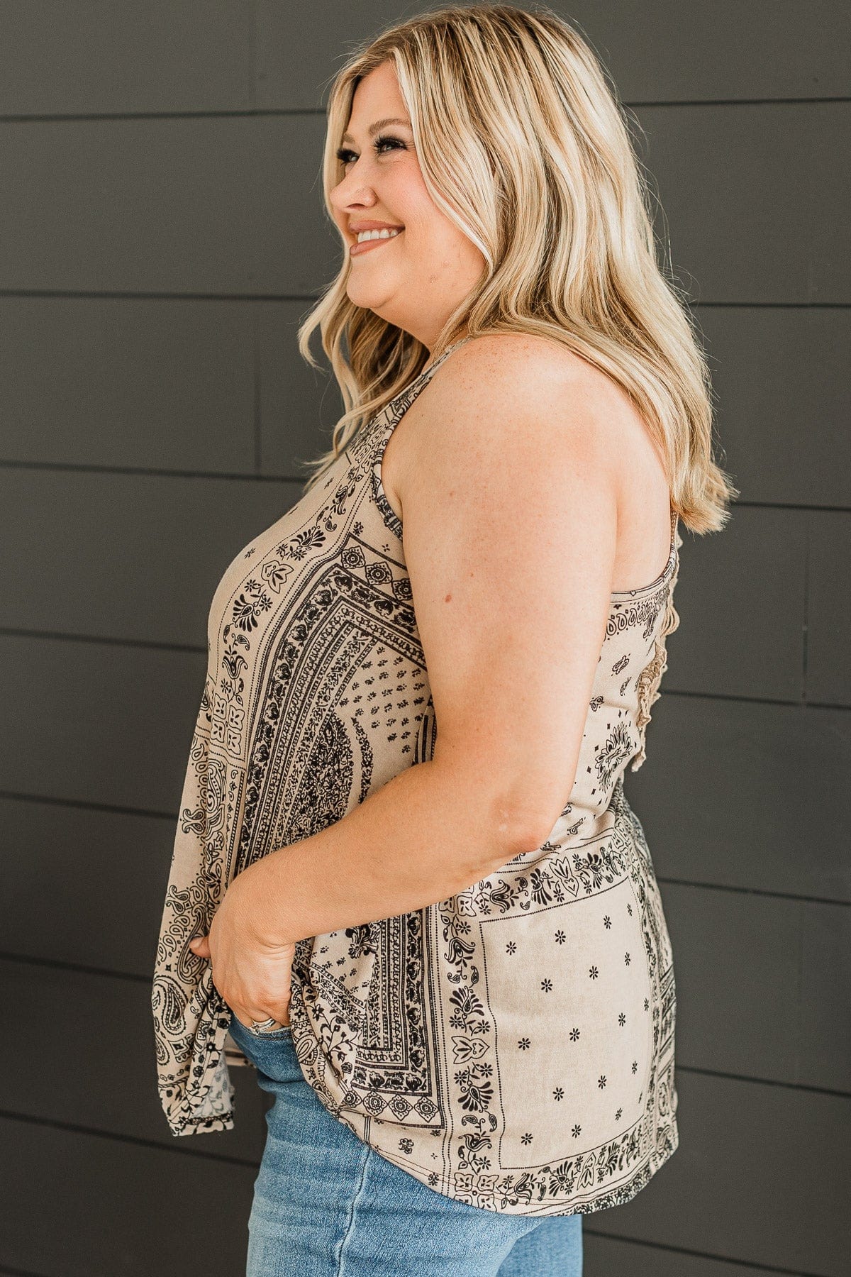 Confident Feeling Knit Tank Top- Taupe - Image 5