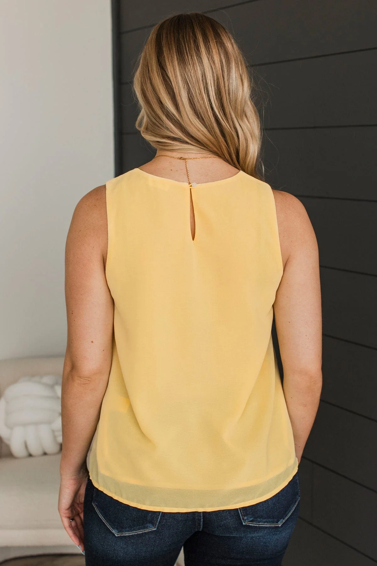 Confident Personality Tank Top- Yellow - Image 6