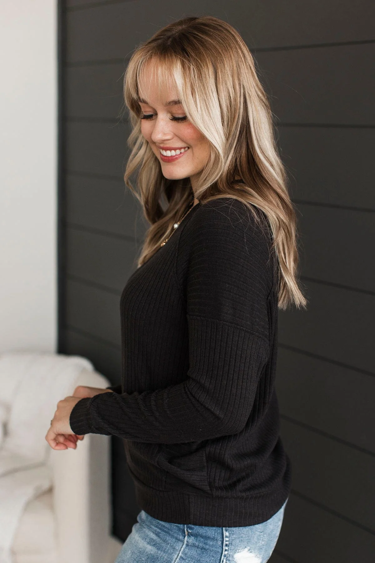 Considerably Cute Pullover Top- Black - Image 5